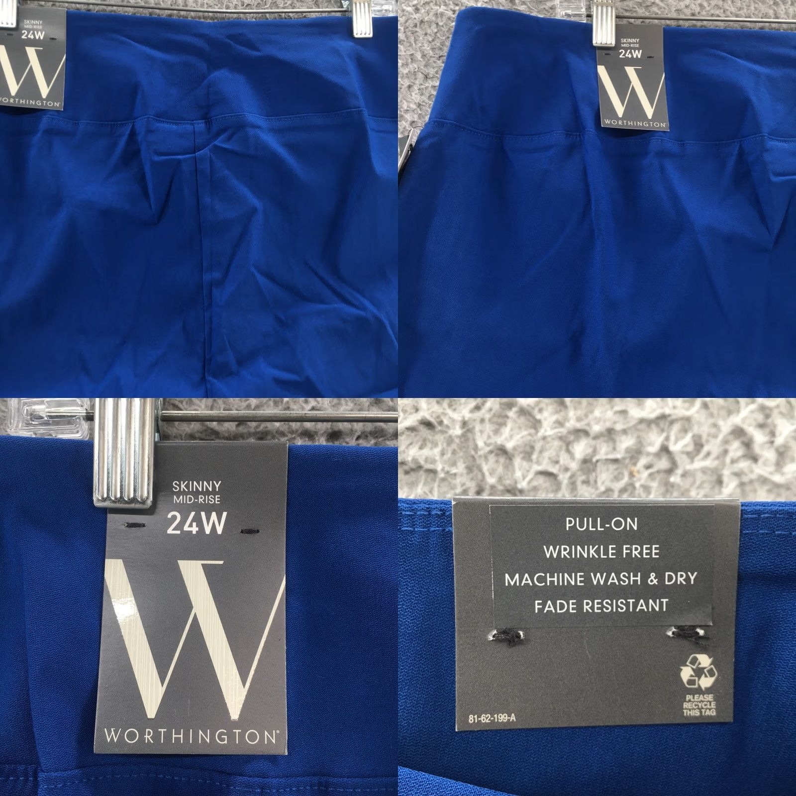 Worthington Worthington Skinny Pants Womens 24W - Blue Casual Size 42" / US 20 - 9 Thumbnail