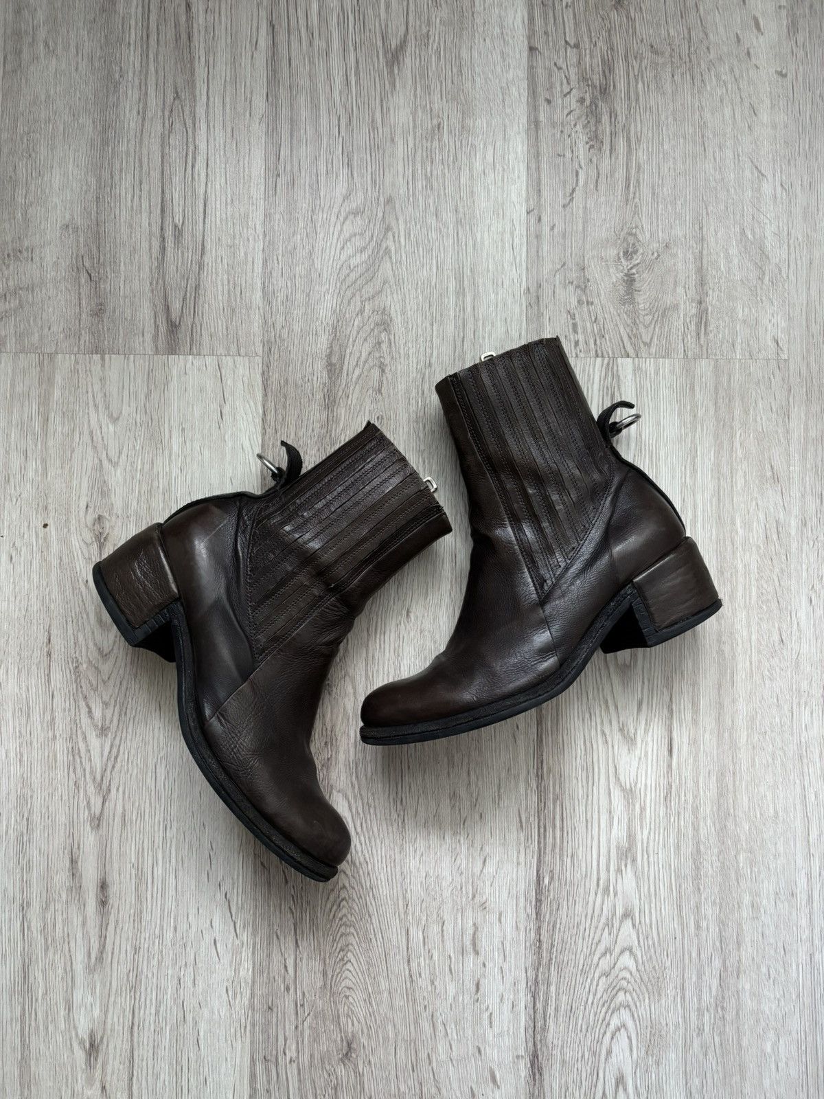 A.S.98 A.S.98 Leather Biker Gothic Boots High Heel EU37 US6.5 Size US 6.5 / IT 36.5 - 1 Thumbnail