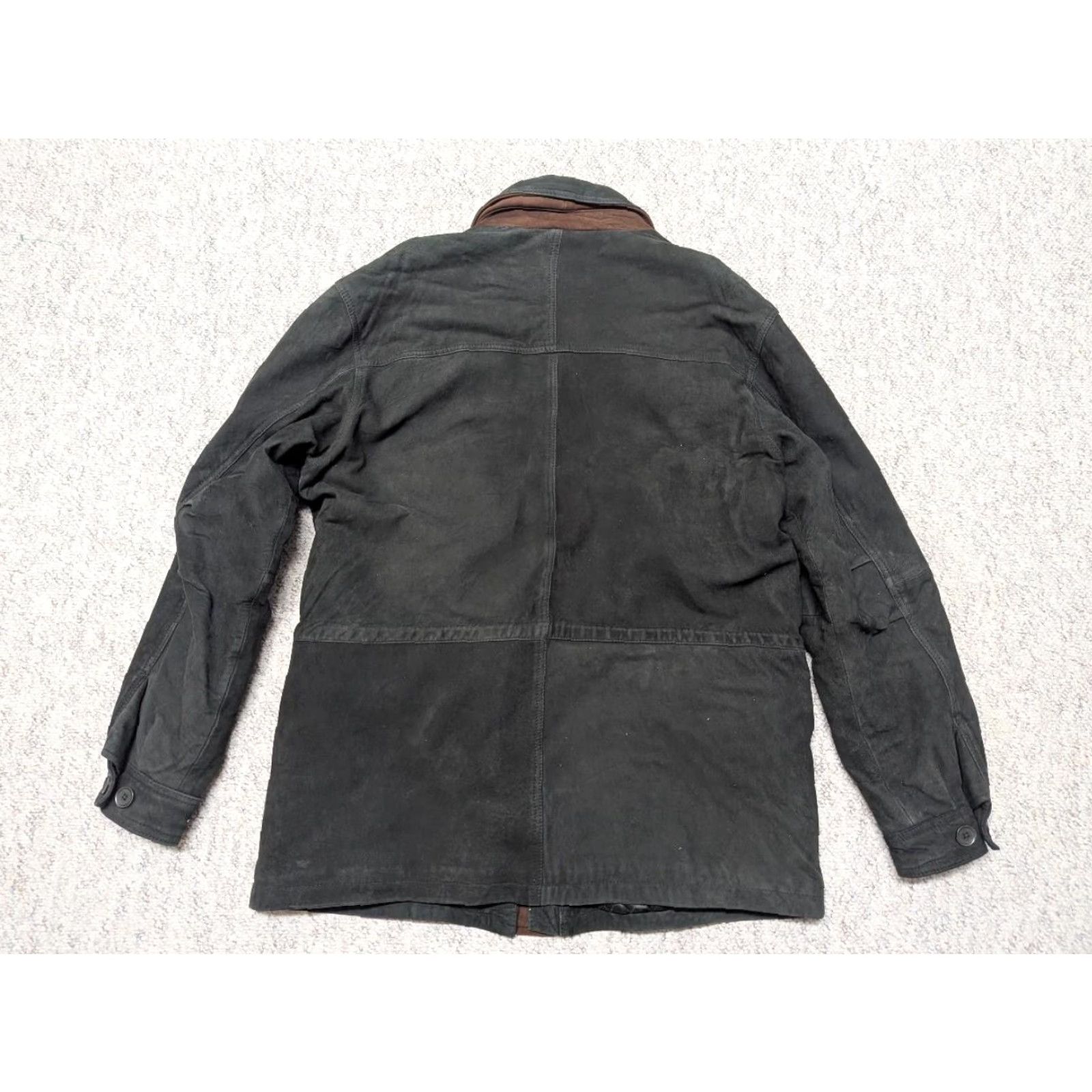 Vintage VINTAGE CABELA'S suede leather XLT hunting FIELD COAT jacket Mens XLT Black Suede Leather Coat Six Pocket Front (Cargo, Chest) Size US XL / EU 56 / 4 - 2 Thumbnail