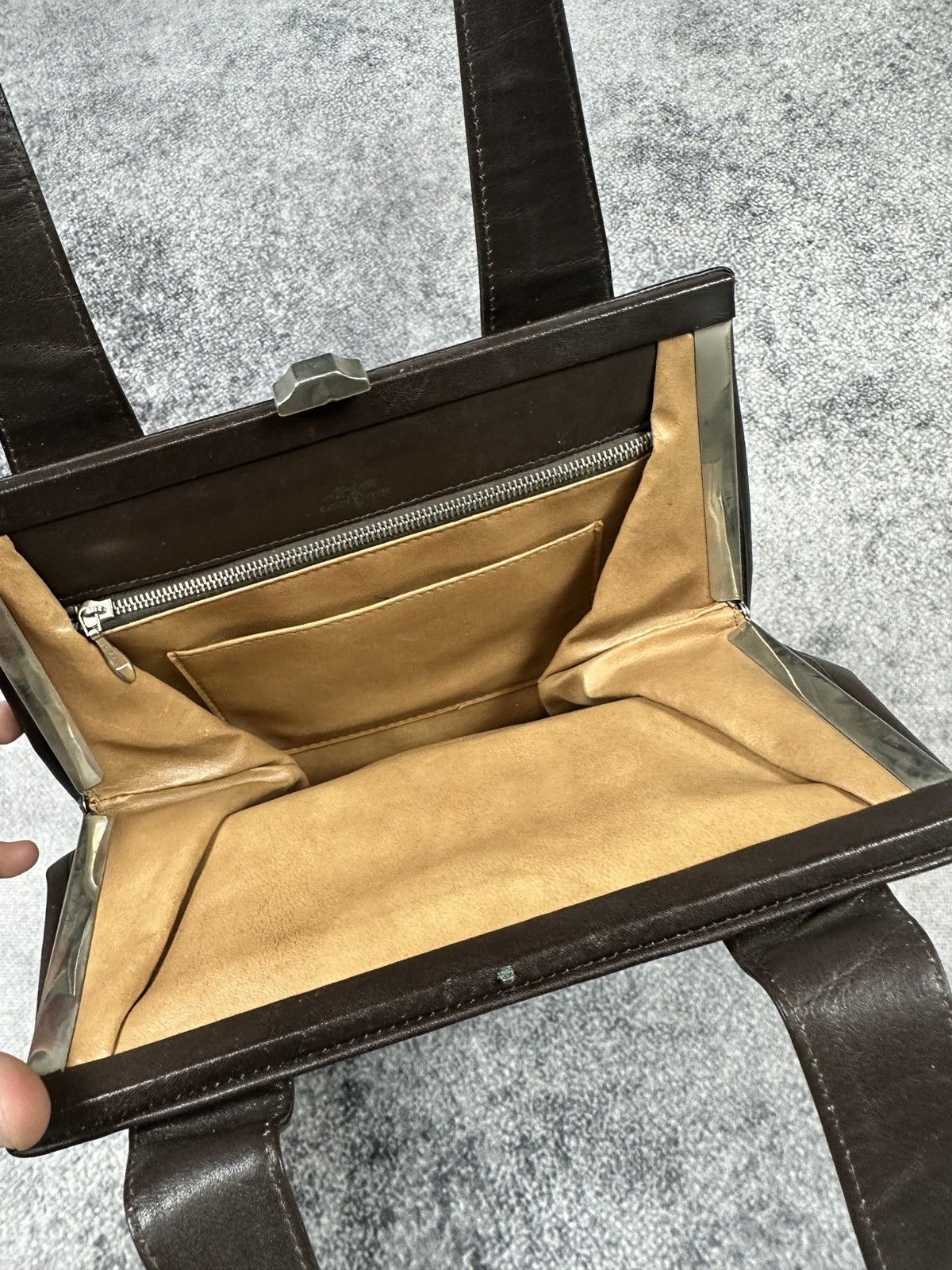 Vintage Vintage Gold Pfeil Leather Bag Very Rare 80s Women Lux USA Size ONE SIZE - 3 Thumbnail