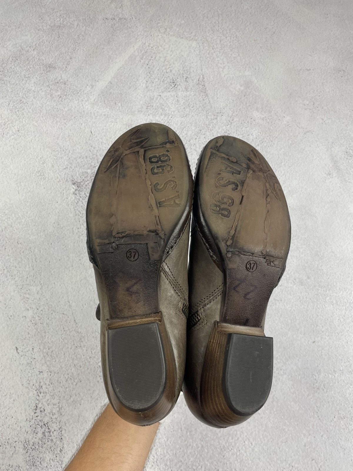 A.S.98 × Vintage A.S. 98 Women’s Leather Ankle Boots Gray Brown Size 37 Size US 7 / IT 37 - 12 Thumbnail