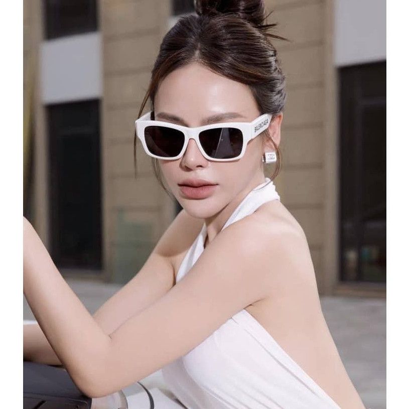 Balenciaga NEW Balenciaga BB0262SA White Logo Sunglasses