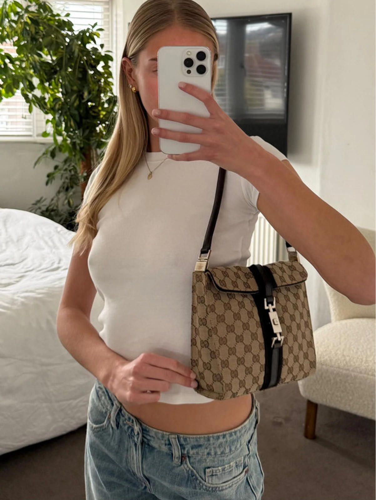 Gucci Gucci Jackie GG Canvas Shoulder Bag Size ONE SIZE - 2 Thumbnail