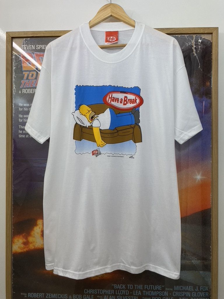 2000 Vintage The Simpsons Official KitKat Promo T Shirt