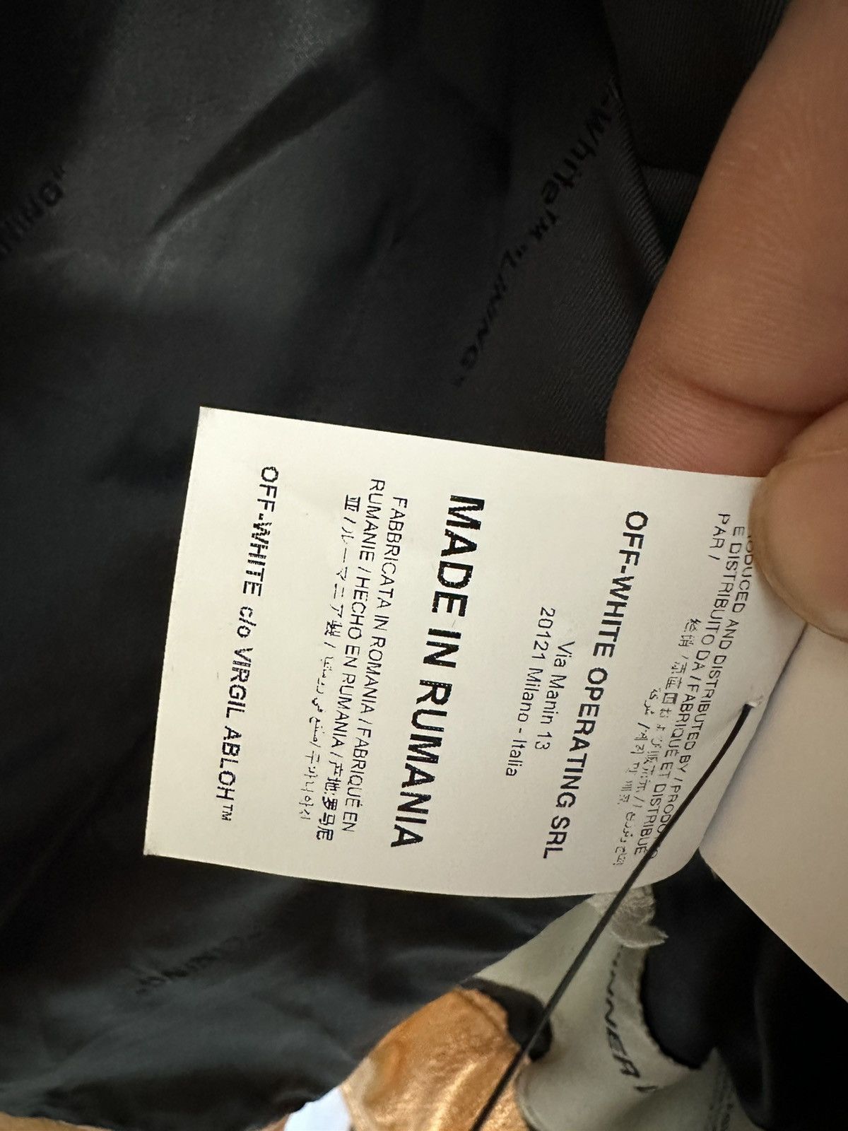 Off-White OFF-WHITE GOLD BIKER JACKET ARROWS Size S / US 4 / IT 40 - 16 Thumbnail