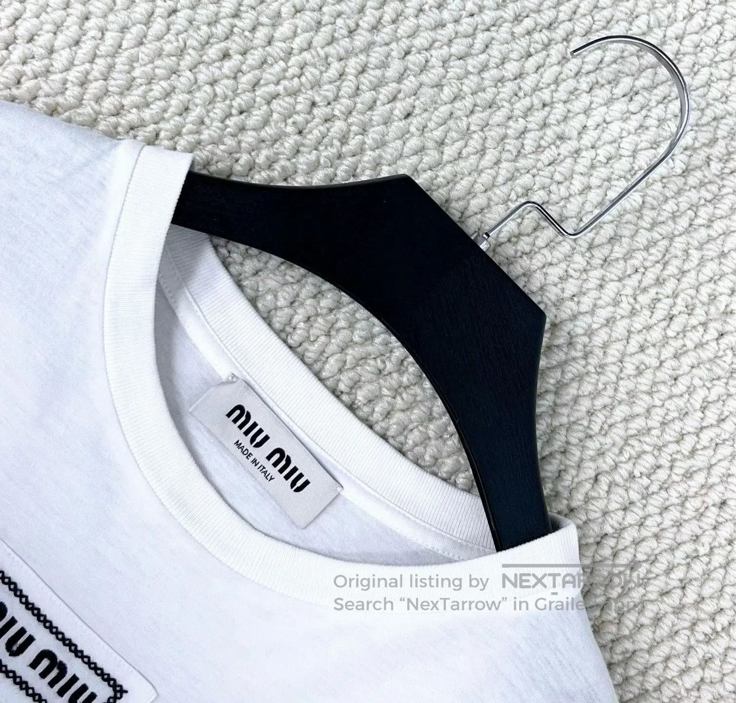 Miu Miu Miu Miu Short Sleeve Logo T. Size M / US 6-8 / IT 42-44 - 2 Thumbnail
