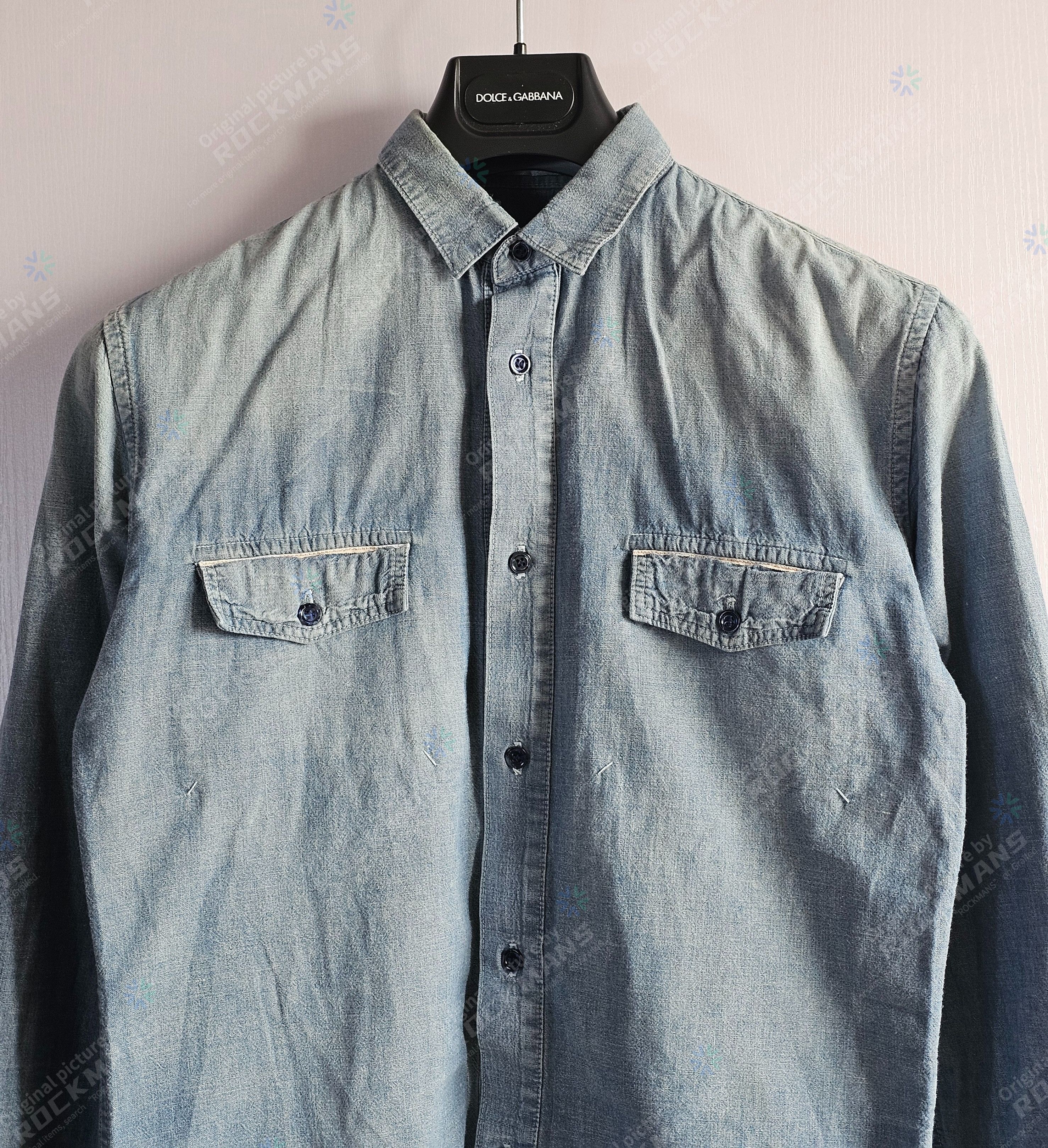 Dior Dior Men's Button-Down Long-Sleeve Denim Shirt 38/L Size US L / EU 52-54 / 3 - 2 Thumbnail