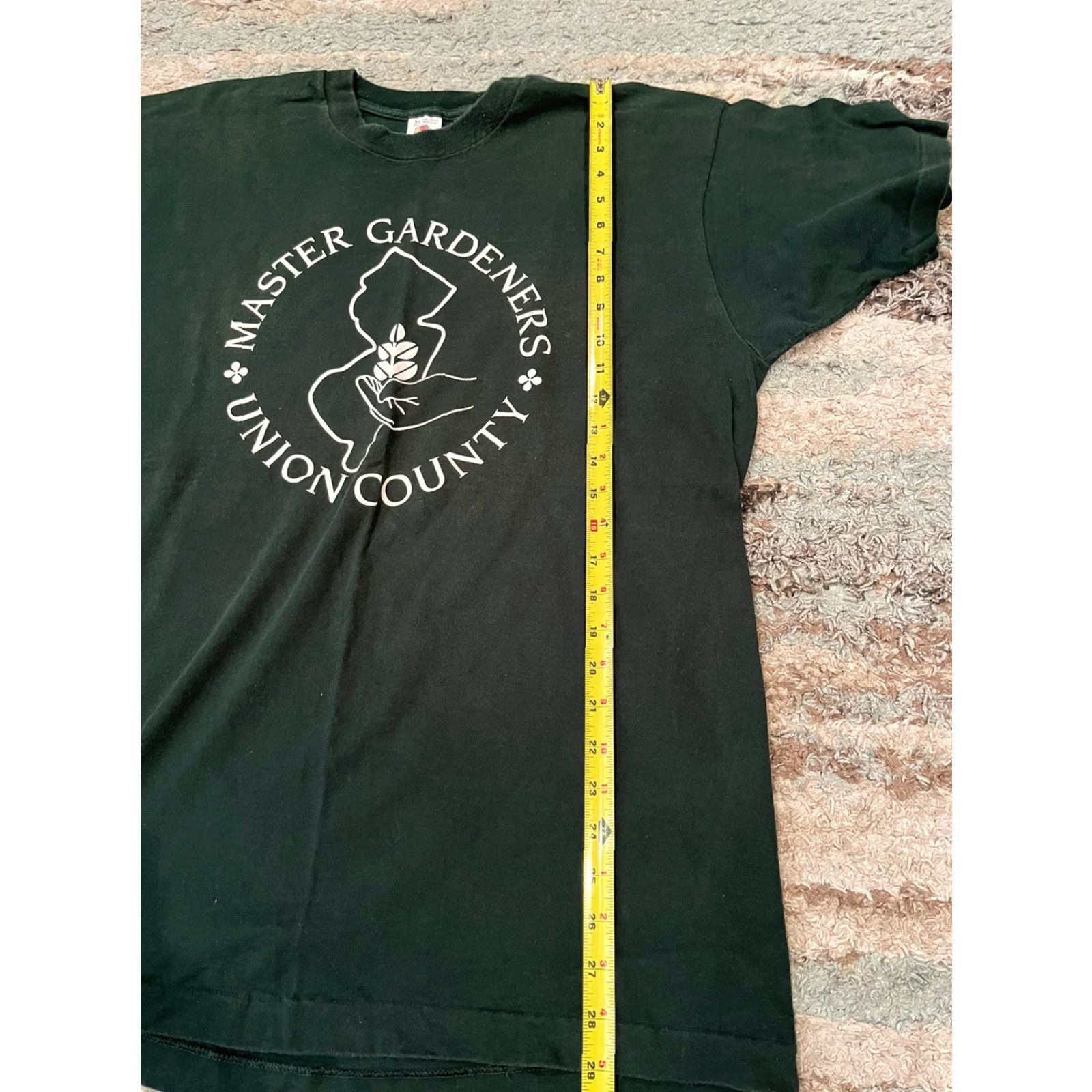 Fruit Of The Loom VINTAGE Master Gardeners Union County T-Shirt Fruit of the Loom USA Mens XL Green Short Sleeve Single Stitch USA Size US XL / EU 56 / 4 - 3 Thumbnail