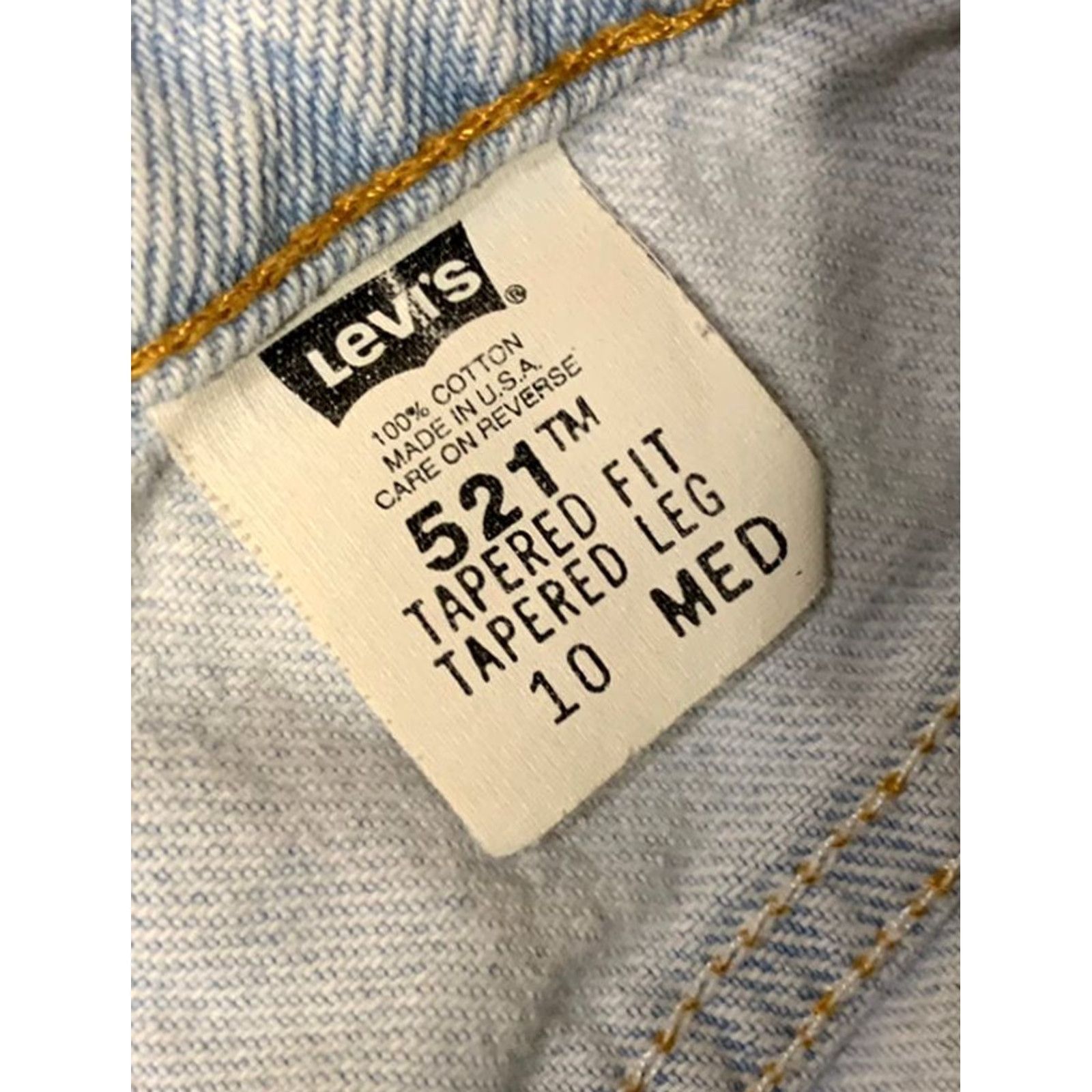 Levi's VINTAGE Levi's Women's 521 Tapered Fit Jeans Blue Size 10 28 X 32 USA Made Cotton Denim Women Size 32" / US 10 / IT 46 - 3 Thumbnail