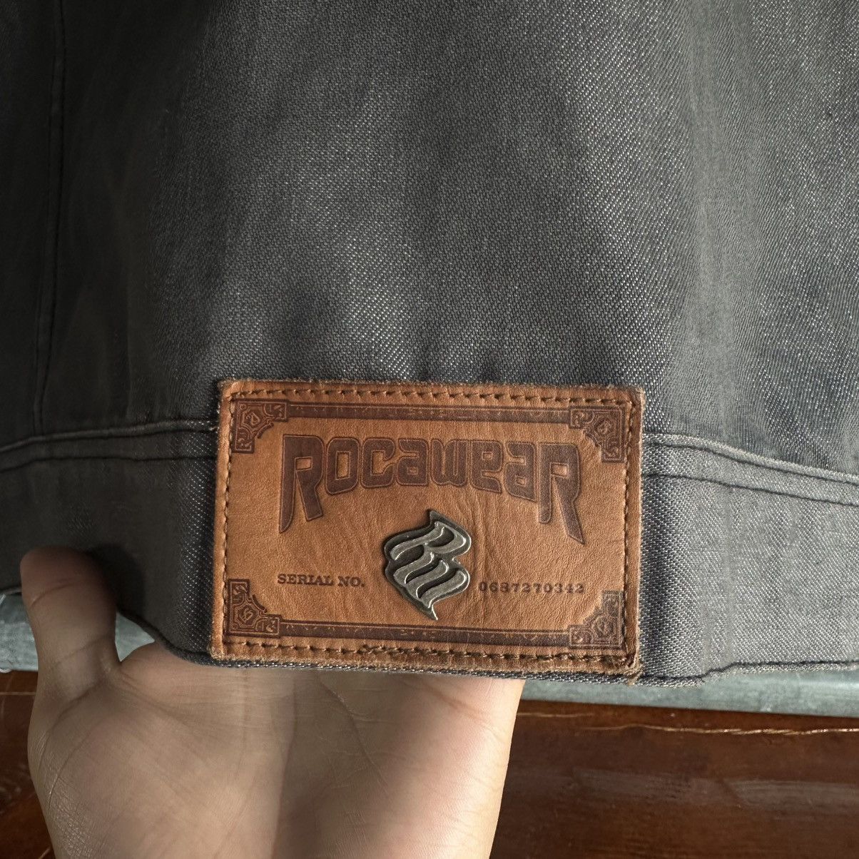 Rocawear Rocawear Jacket Grey Trucker Denim Hip Hop Jay Z Y2K VTG Size US XXL / EU 58 / 5 - 10 Thumbnail