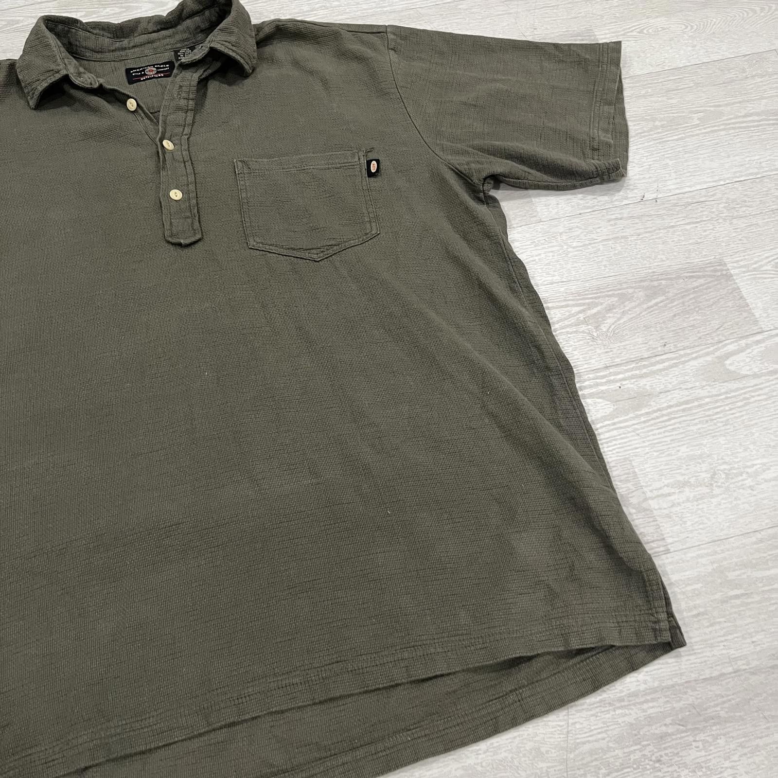 Other American Eagle Outfitters Polo Shirt XL - Olive Green Size ONE SIZE - 5 Thumbnail