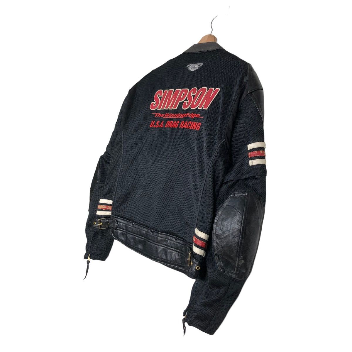 Japanese Brand 🔥VINTAGE RACING BIKER JACKET SIMPSON BIG LOGO SPELL OUT Size US L / EU 52-54 / 3 - 10 Thumbnail