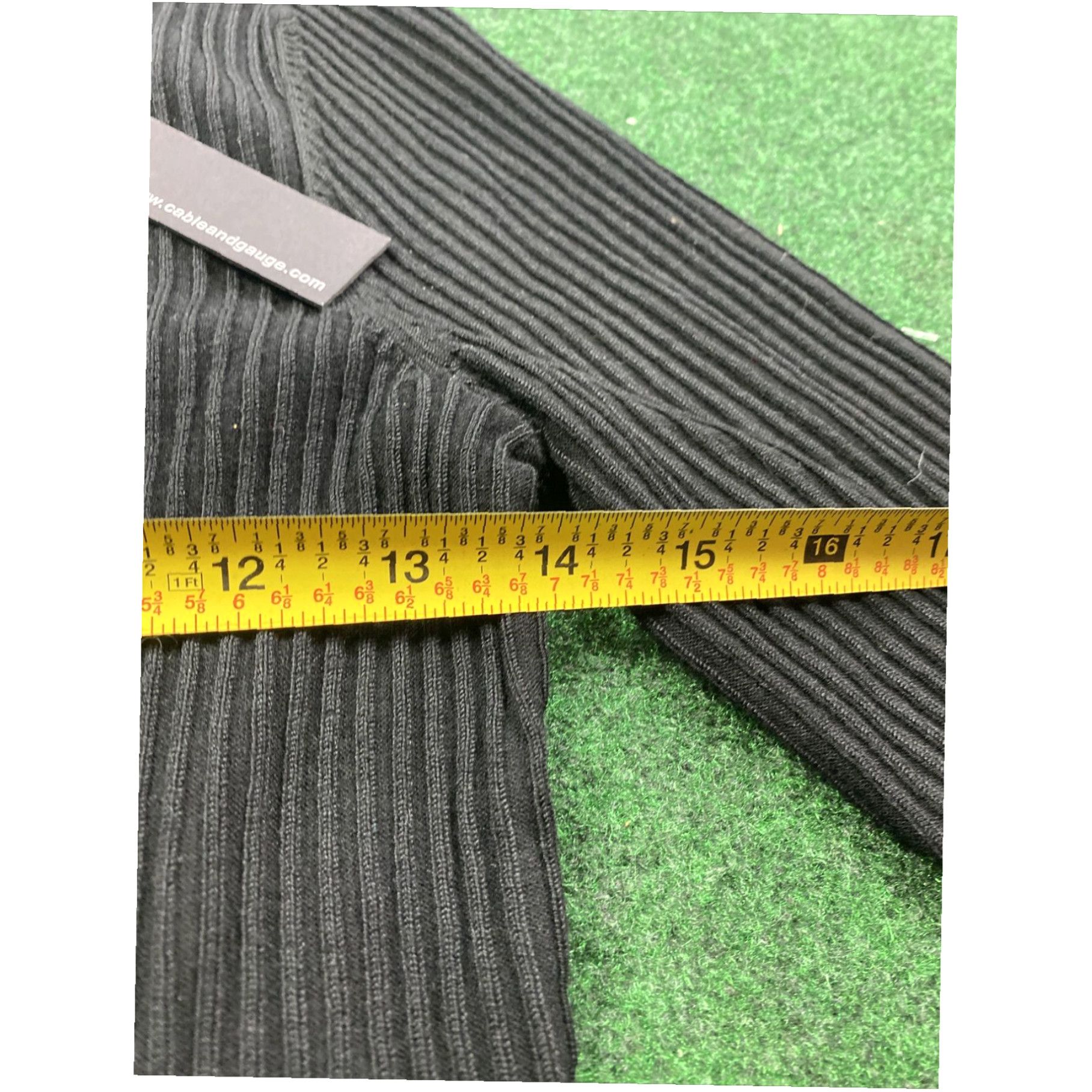 Vintage NEW Cable & Gauge Petite Small Black Ribbed Long Sleeve Fitted Button Front Size S / US 4 / IT 40 - 6 Thumbnail