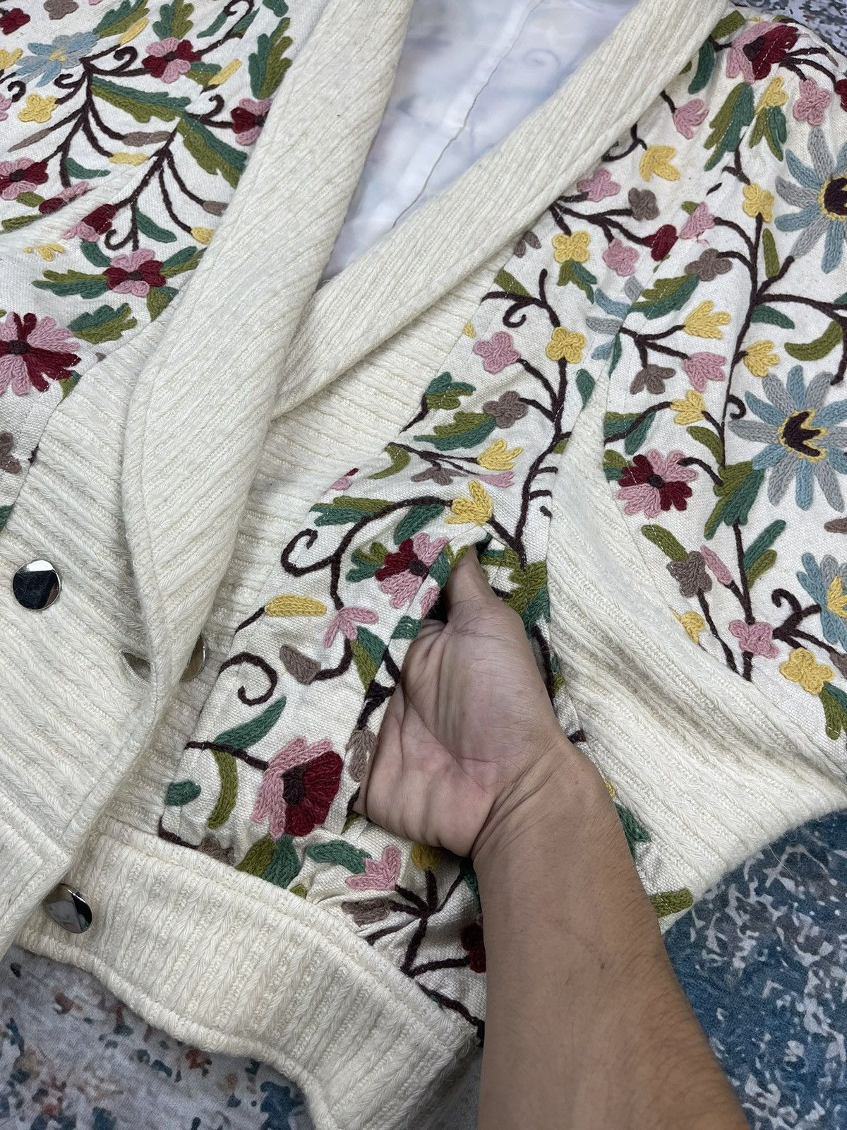 Japanese Brand Vintage Romina Embroidery Floral Tapestry Jackets Size M / US 6-8 / IT 42-44 - 11 Thumbnail