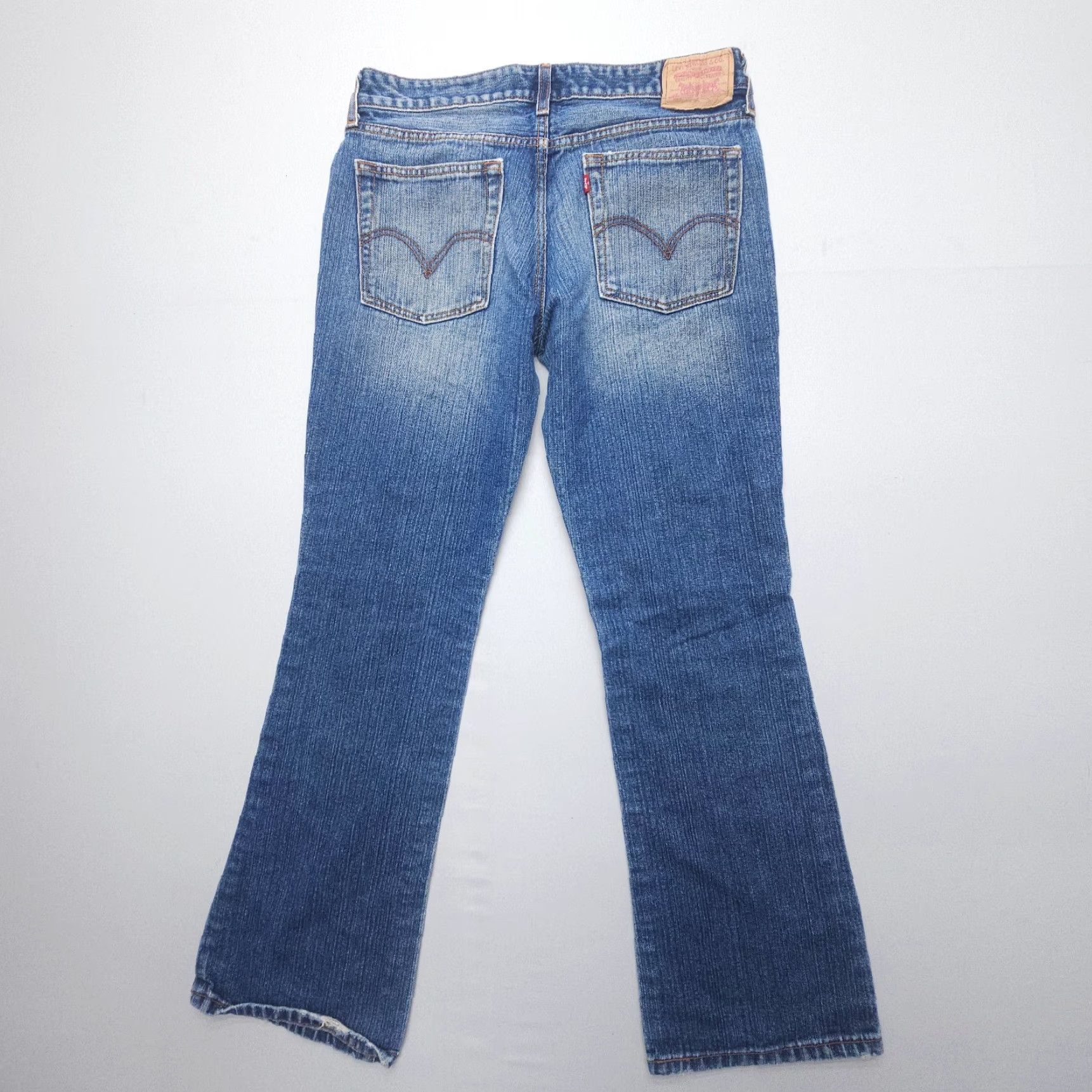 Levi's VINTAGE Levi’s Jeans Bootcut Womens 90s Dark Blue Levi's 518 Juniors 11 Denim 30in Inseam 5-Pocket Shirt? Size 32" / US 10 / IT 46 - 2 Thumbnail