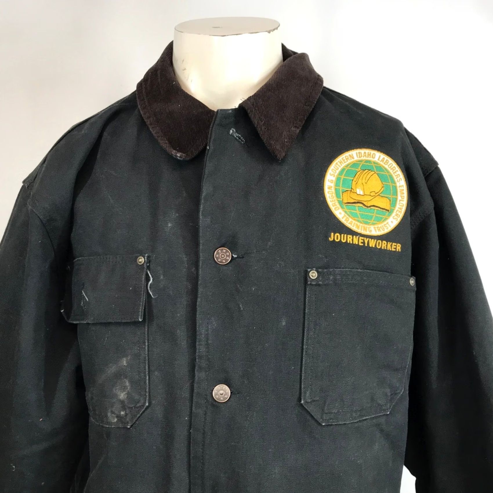 Vintage VINTAGE UNION LINE Canvas Blanket Lined Journeyworker Black Jacket Large Corduroy Collar Unisex L Size US L / EU 52-54 / 3 - 2 Thumbnail