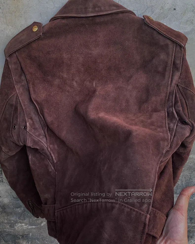 Schott Schott Vintage cable-stayed motorcycle leather jacket Size US XXS / EU 40 - 6 Thumbnail