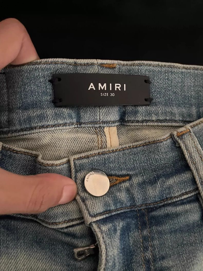 Amiri Amiri 17SS MX1 Diamond Patch Skinny Jeans 2502-Nextarrow Size US 30 / EU 46 - 4 Thumbnail