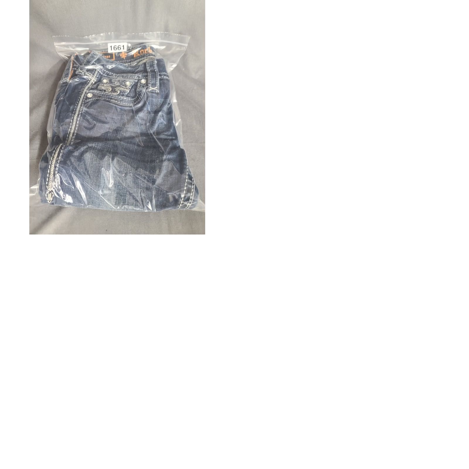 Vintage Rock Revival Jeans Womens 28x29 Relaxed Bootcut Mid Rise Denim Jewel Embroidered Rhinestone Rock Revival Jessee Womens Jeans Boys? Size 28" / US 6 / IT 42 - 10 Thumbnail