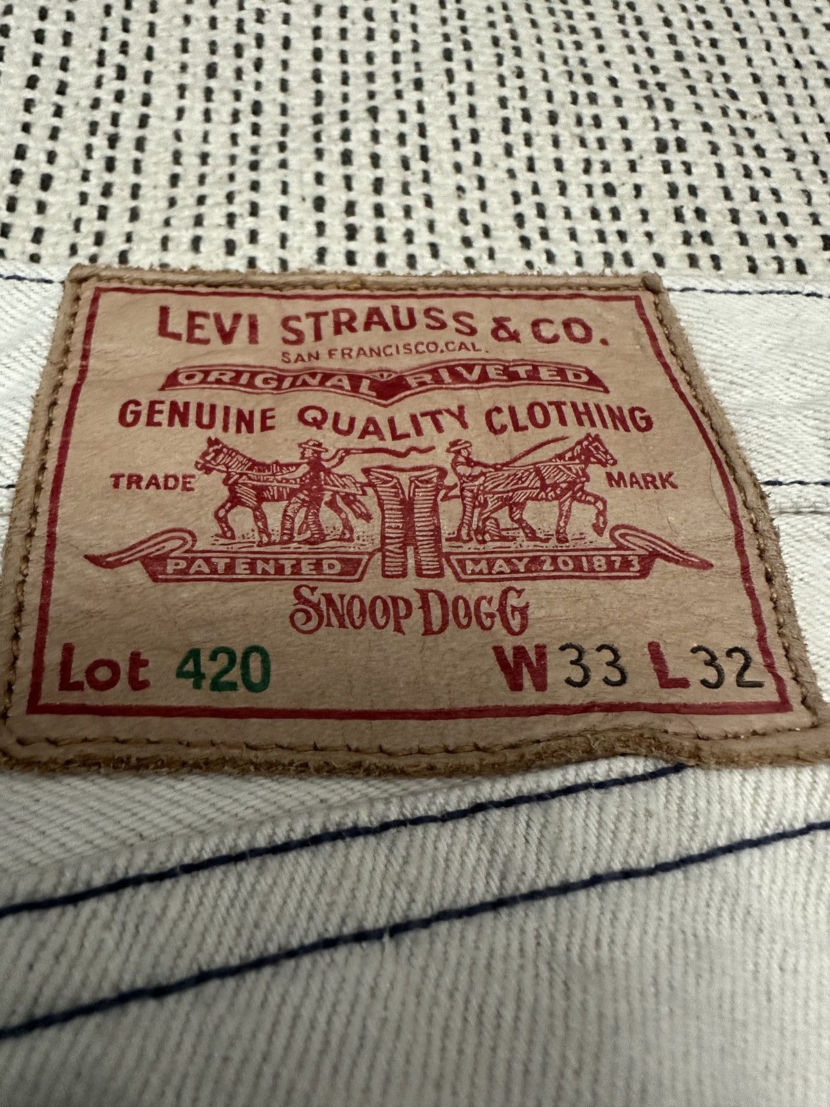 Levi's 🔥Levi’s x Snoop Dog 420 Edition 501 Hemp Jeans Size US 32 / EU 48 - 6 Thumbnail