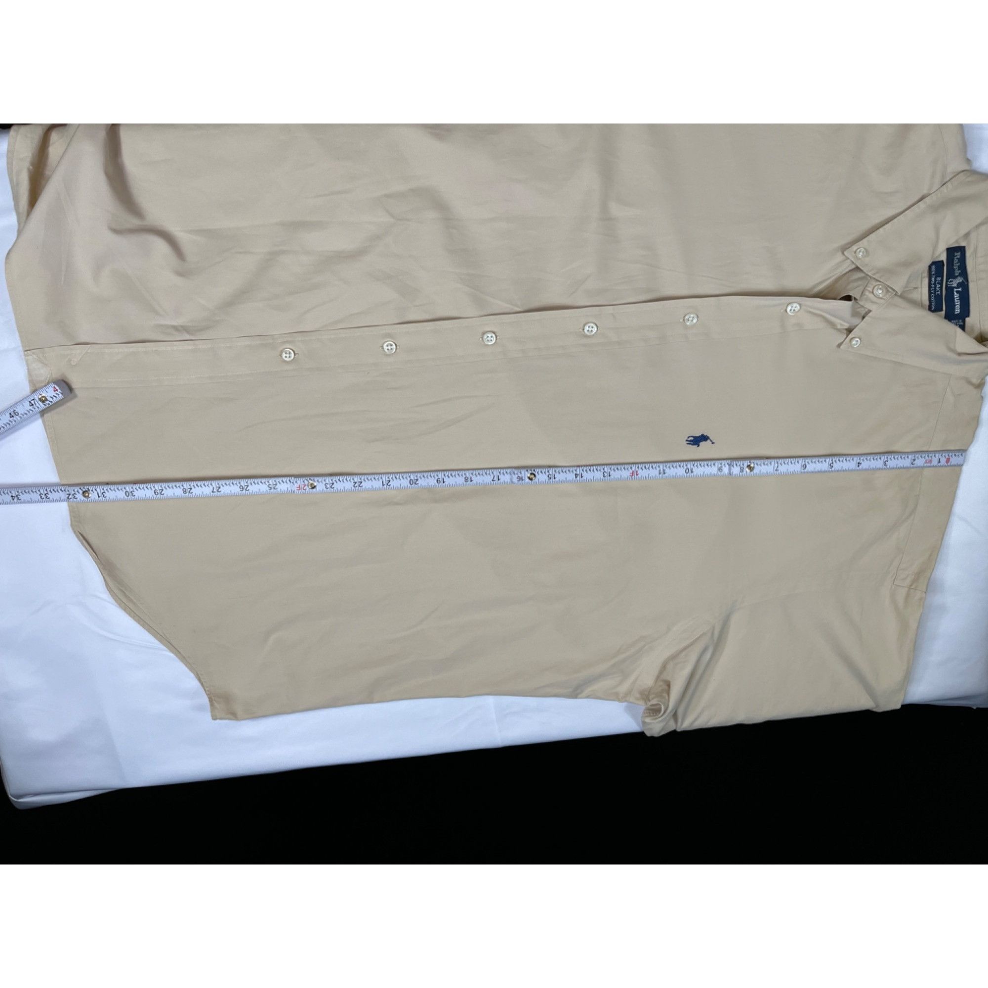 Ralph Lauren Ralph Lauren Mens Beige Dress Shirt SKU 7543 Size XL Size US XL / EU 56 / 4 - 10 Thumbnail