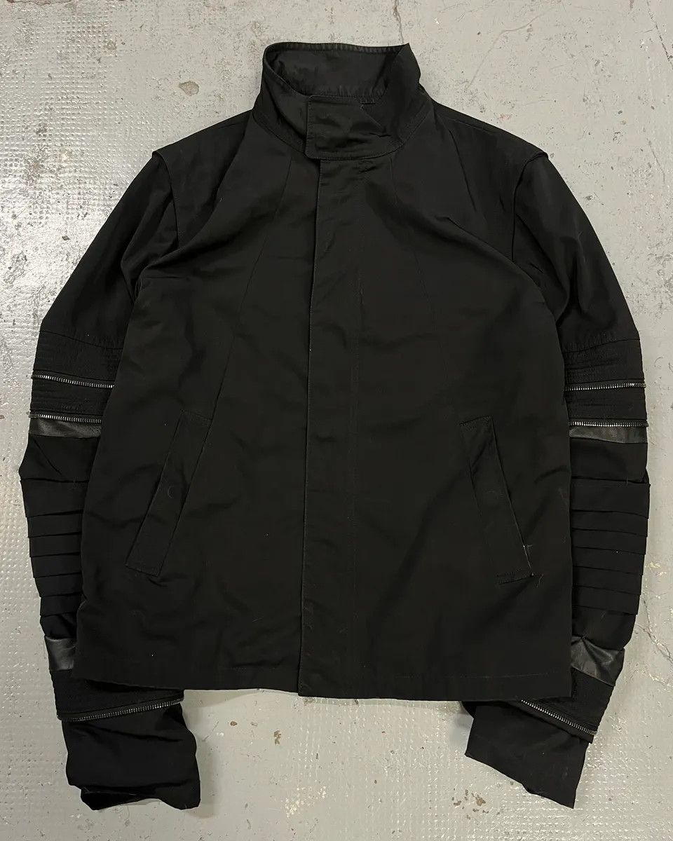 Givenchy SS2011 Givenchy Black Nylon Moto Zip Sleeve Bomber Jacket by Hedi Slimane Size US S / EU 44-46 / 1 - 4 Thumbnail