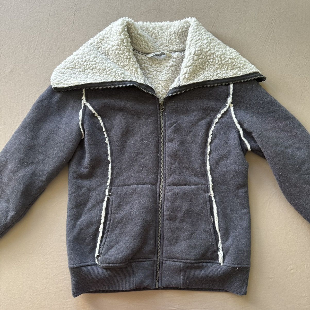Old Navy Grunge Old Navy Sherpa Lined Hoodie Jacket Size L / US 10 / IT 46 - 2 Thumbnail