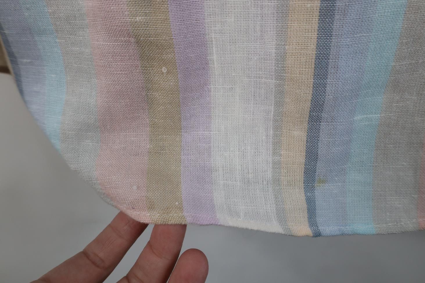 Vintage Vintage 70s Streetwear Knit Pastel Striped Button Shirt USA Size US L / EU 52-54 / 3 - 11 Thumbnail