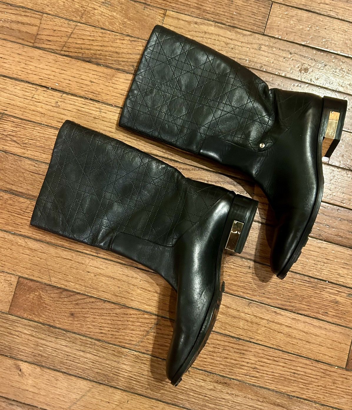 Christian Dior Monsieur Dior boots black quilted design Size US 8.5 / IT 38.5 - 1 Thumbnail