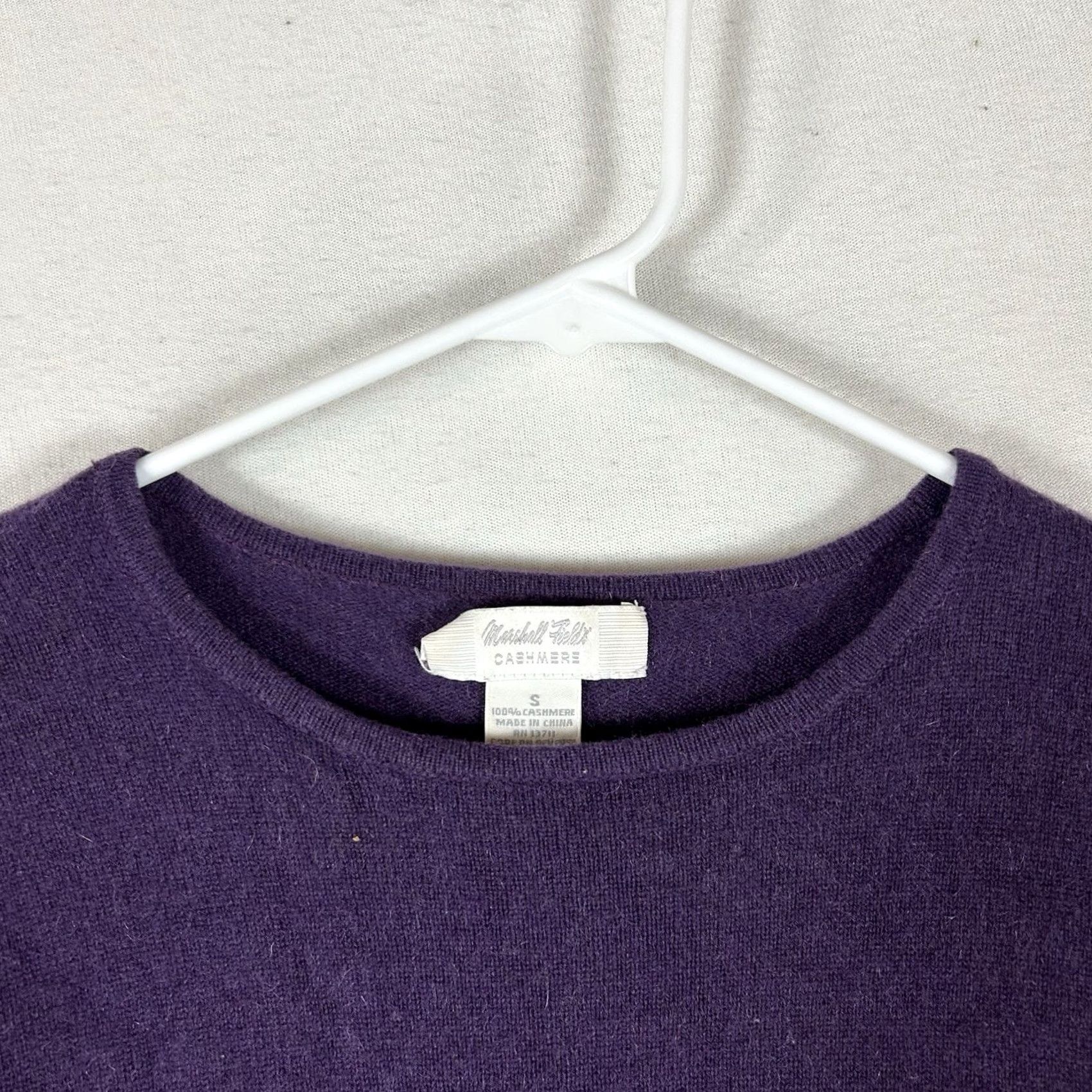 Vintage Marshall Fields 100% Cashmere Sweater Womens S Pullover Knit Purple Casual Size S / US 4 / IT 40 - 2 Thumbnail