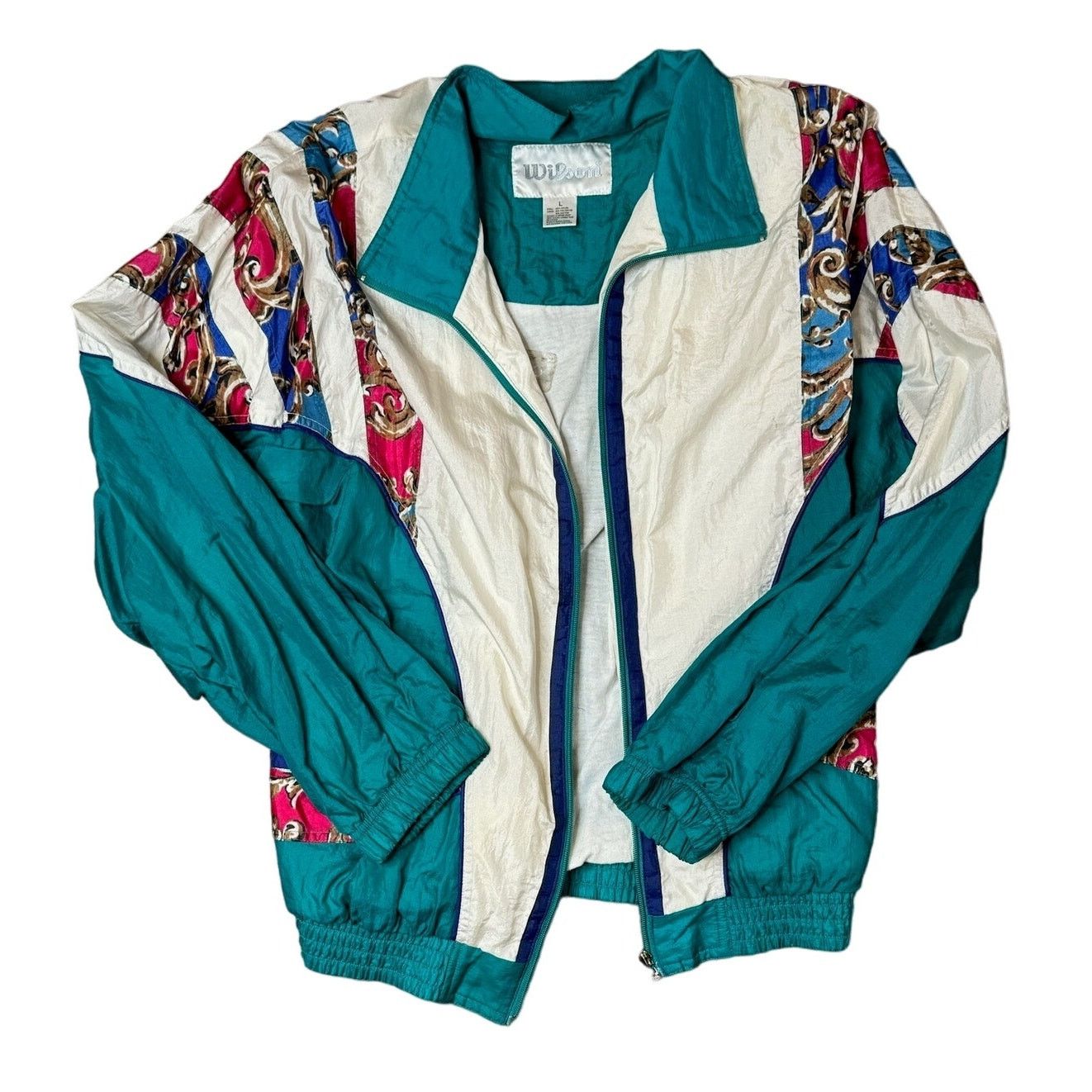 Vintage Wilson Vintage Windbreaker Jacket Size L - Broken Zipper Size L / US 10 / IT 46 - 1 Thumbnail