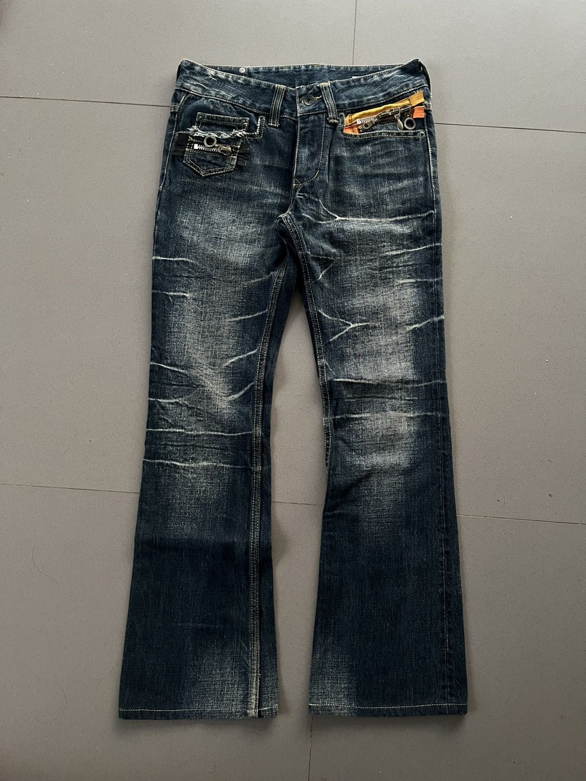 Isamu Katayama Backlash JAPANESE FLARE PANTS LOTS OF ZIPPERS SEMANTIC DESIGN VKEI Size US 30 / EU 46 - 2 Thumbnail