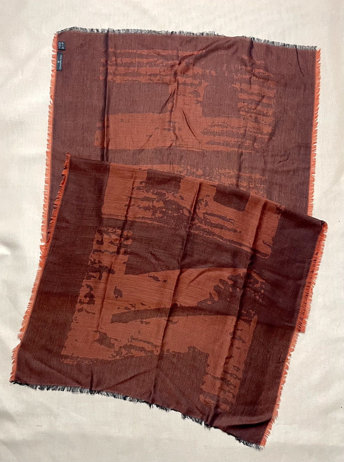 Z Zegna Ernenegildo Zegna big logo silk scarf shawl Size ONE SIZE - 10 Thumbnail