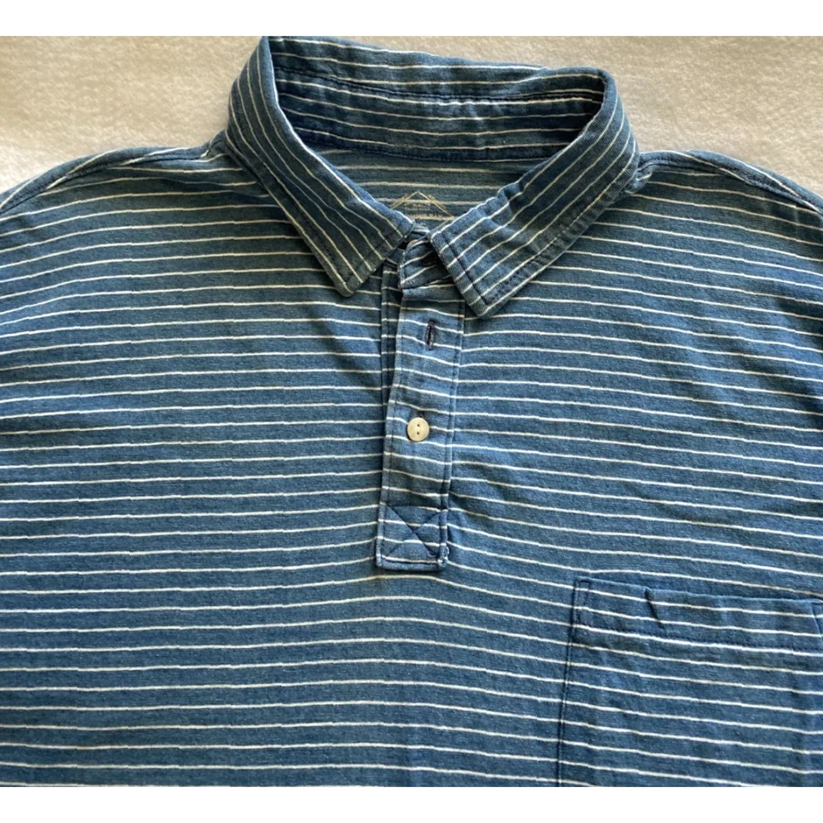Vintage St. John's Bay Polo Shirt Men’s XXL Deep Aqua Stripes Lightweight / 17-37 Polo Shirt Mens XXL Deep Aqua Stripes Lightweight Sports Golf Tennis Casual Size US XXL / EU 58 / 5 - 2 Thumbnail