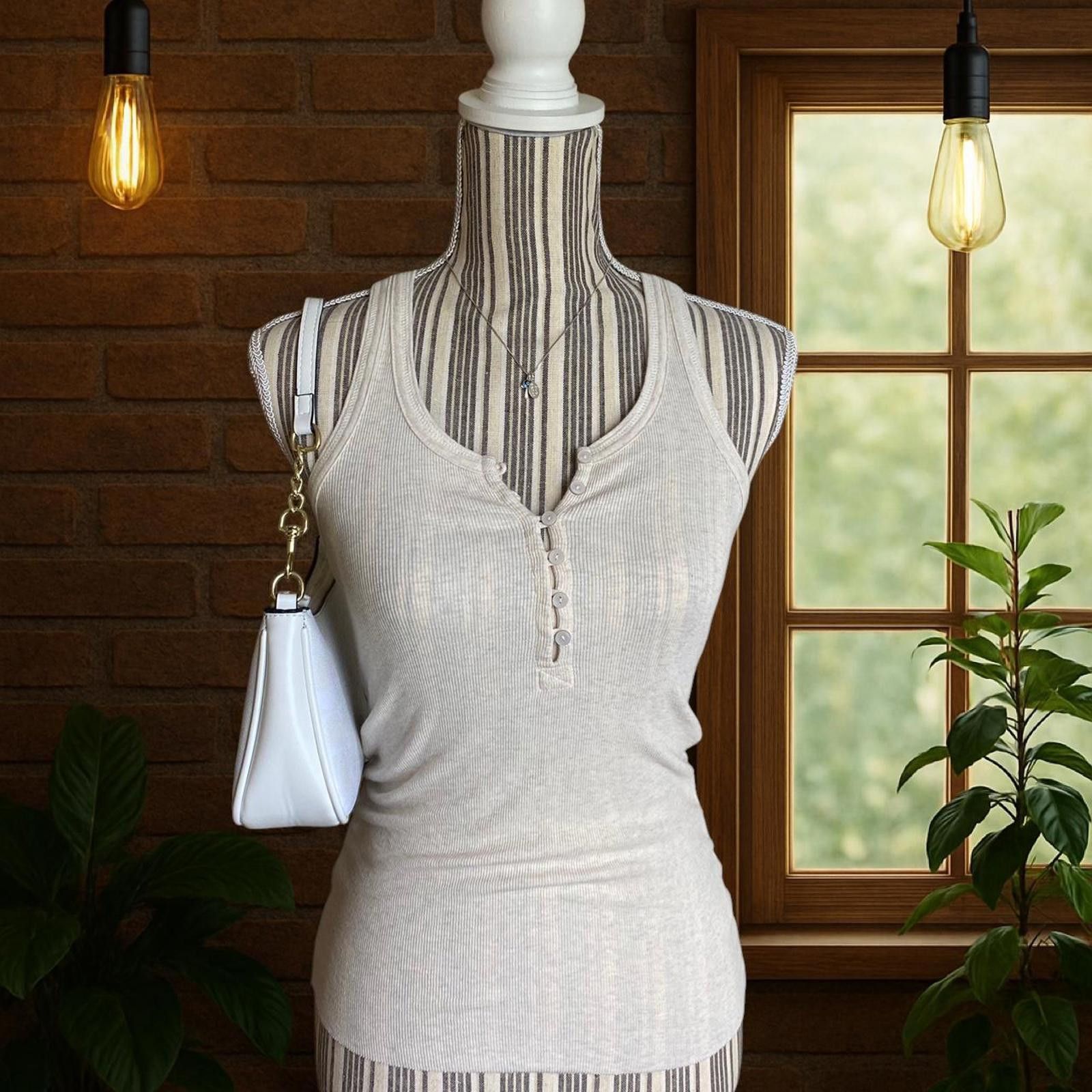 Other Cream and white vintage aerie tank top Size S / US 4 / IT 40 - 1 Thumbnail