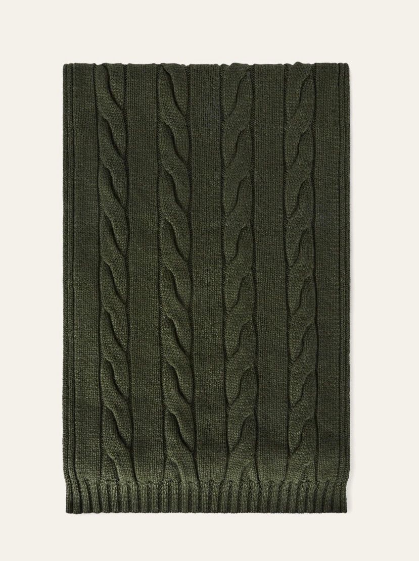 Loro Piana o1srvl11e0325 FAN5925 Size: OS / Sciarpa Scarf in Green Size ONE SIZE - 1 Thumbnail