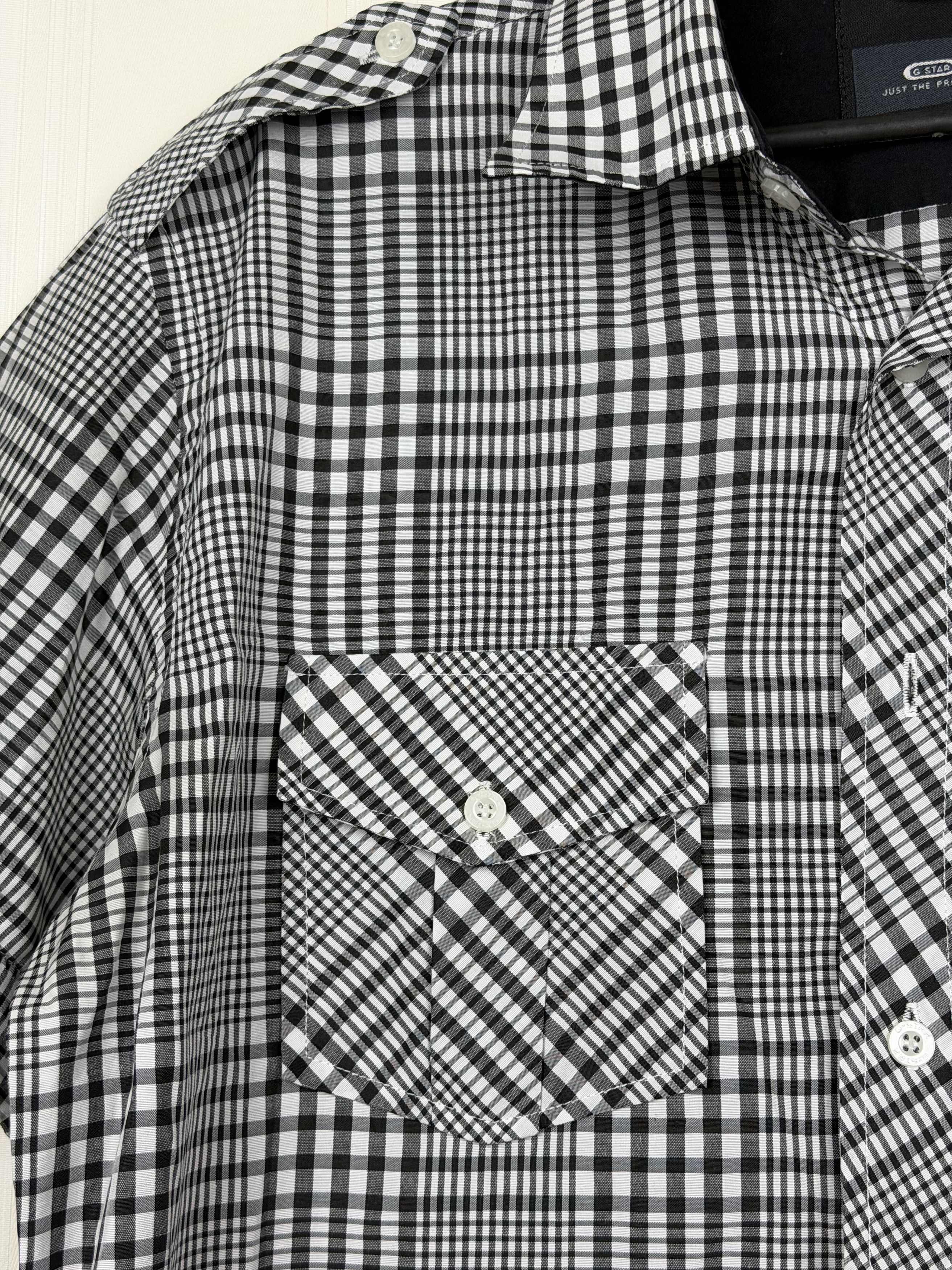 G-Star G-Star Gray Plaid Short Sleeve Shirt Size US M / EU 48-50 / 2 - 4 Thumbnail