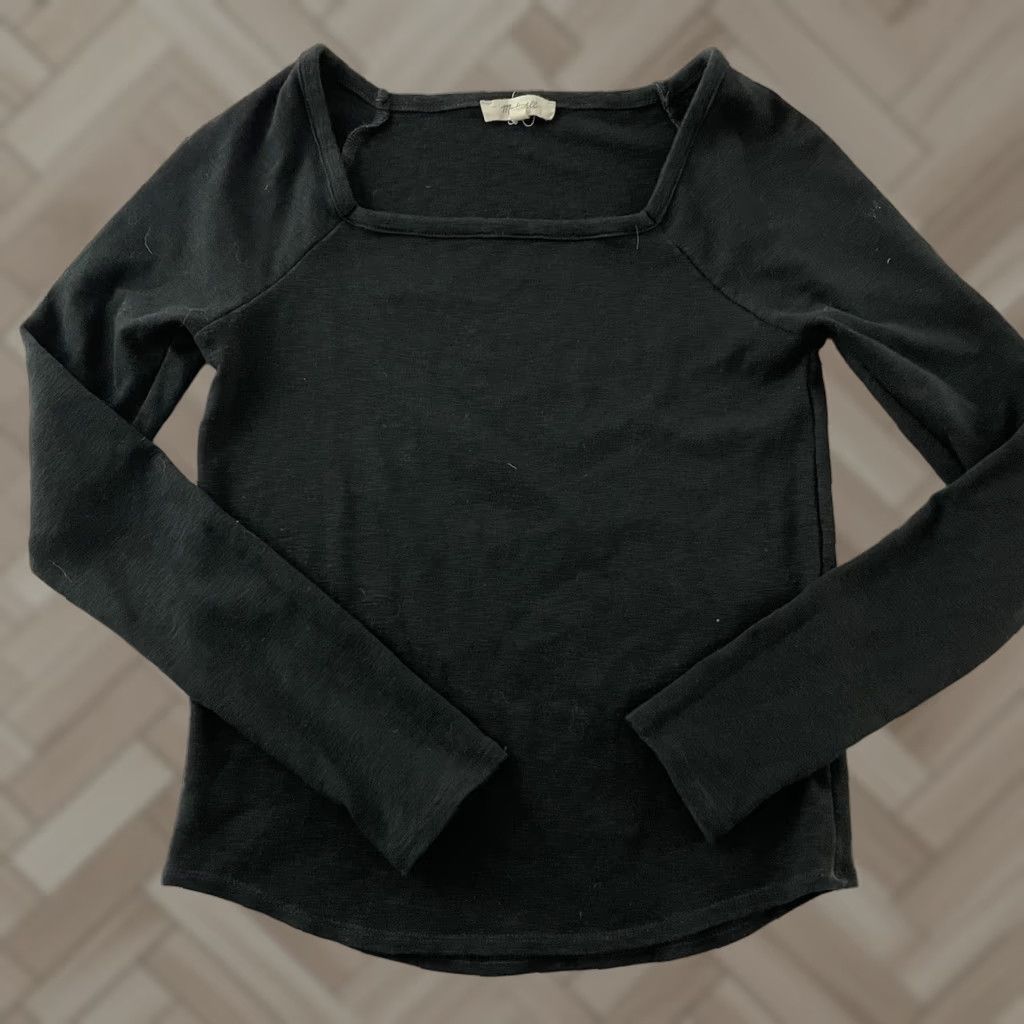Madewell Madewell Long Sleeve Sweater Top Women's Small Solid Black Shirt Mens? Size S / US 4 / IT 40 - 1 Thumbnail