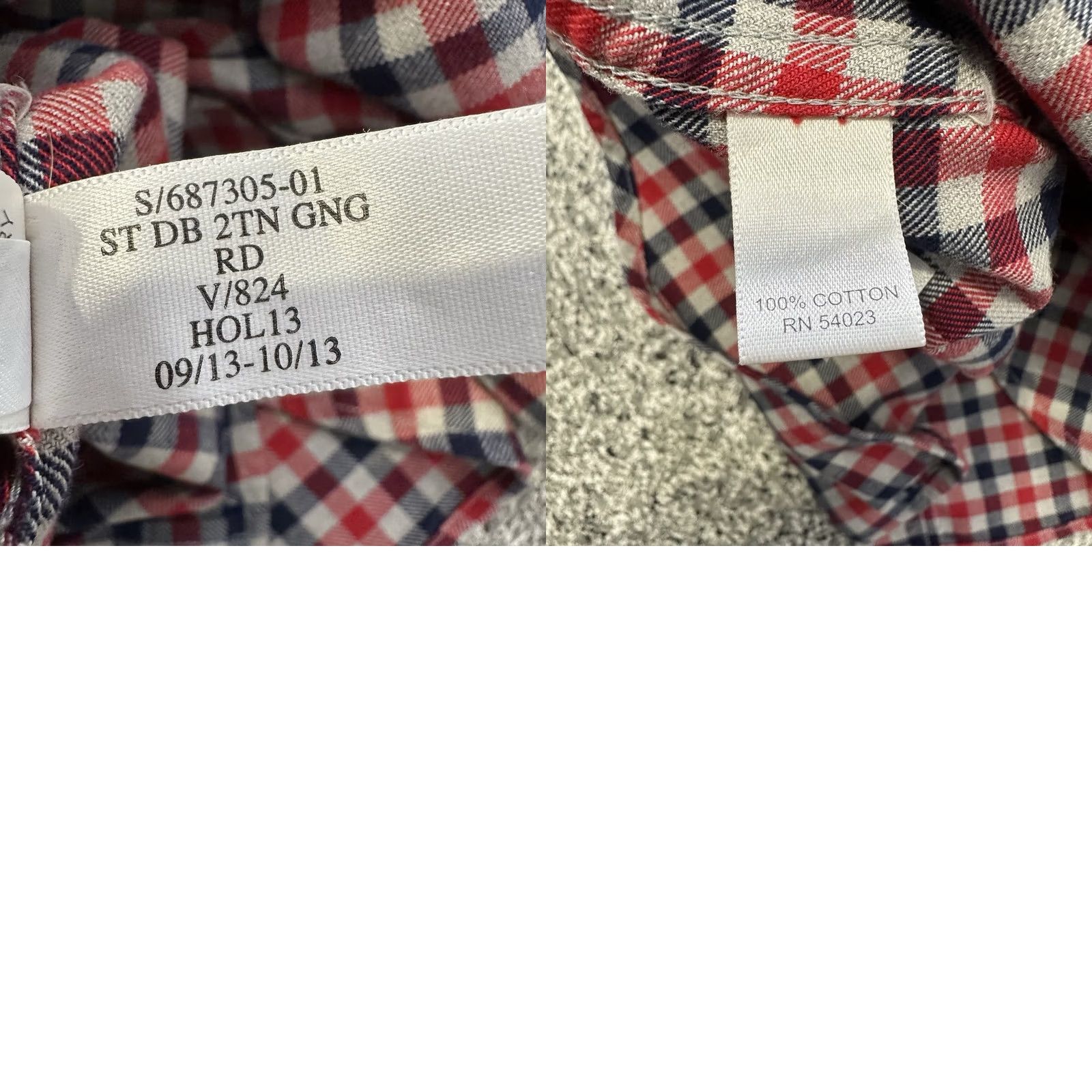 Banana Republic Banana Republic Button-Up Shirt Mens L Long Sleeve Red Camis Pattern Plaid Cotton Shirt Size US L / EU 52-54 / 3 - 8 Thumbnail