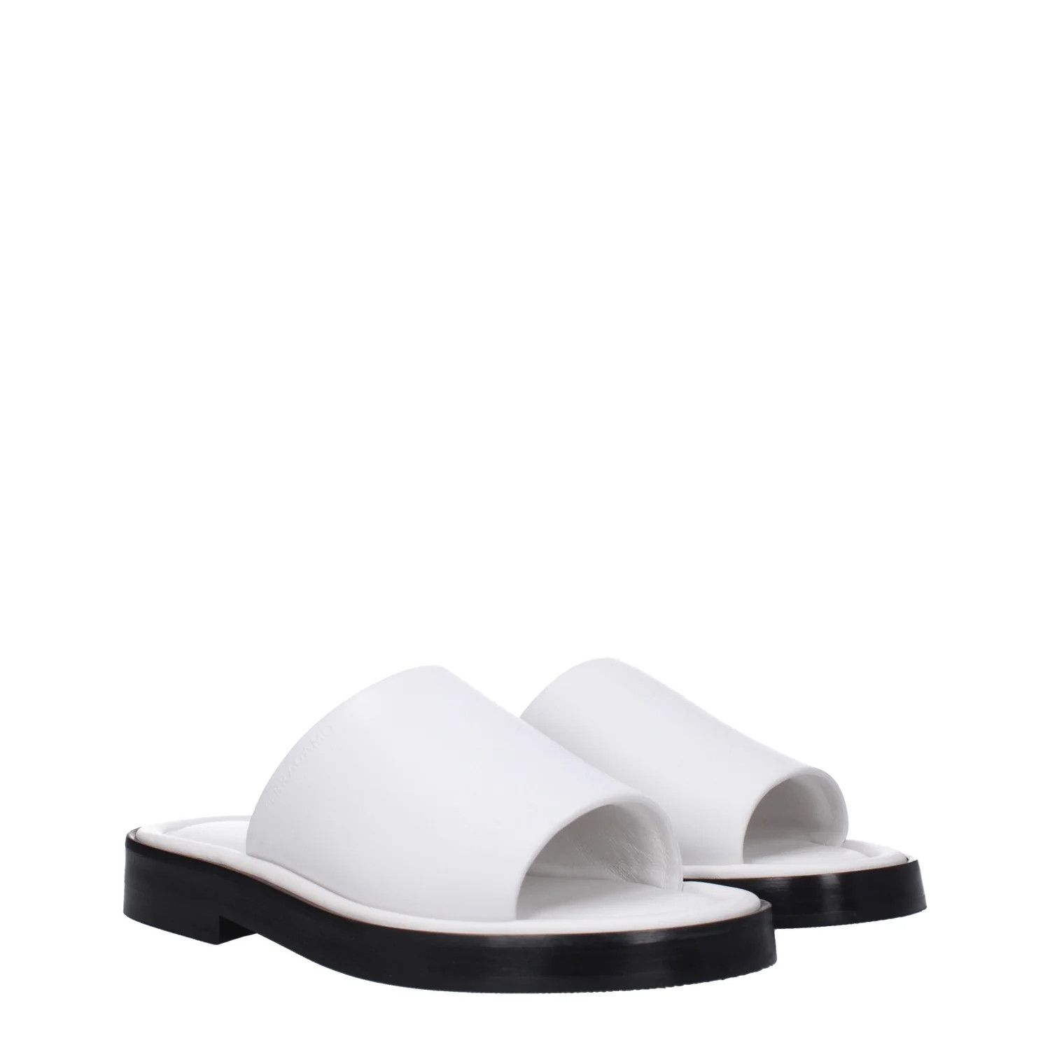 Salvatore Ferragamo ob1o1e1224 Leather Slippers & Clogs in White Size US 8.5 / IT 38.5 - 2 Thumbnail