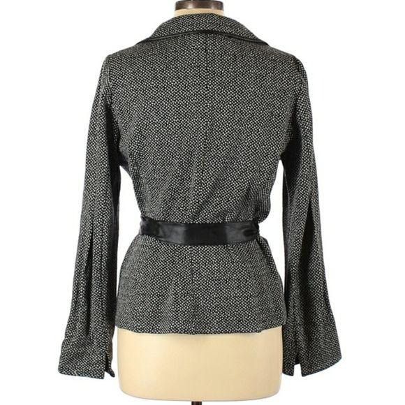 Gerard Darel Gerard Darel Wool Blazer Sz 42 Faux Leather Trim Belted Butt Size M / US 6-8 / IT 42-44 - 9 Thumbnail