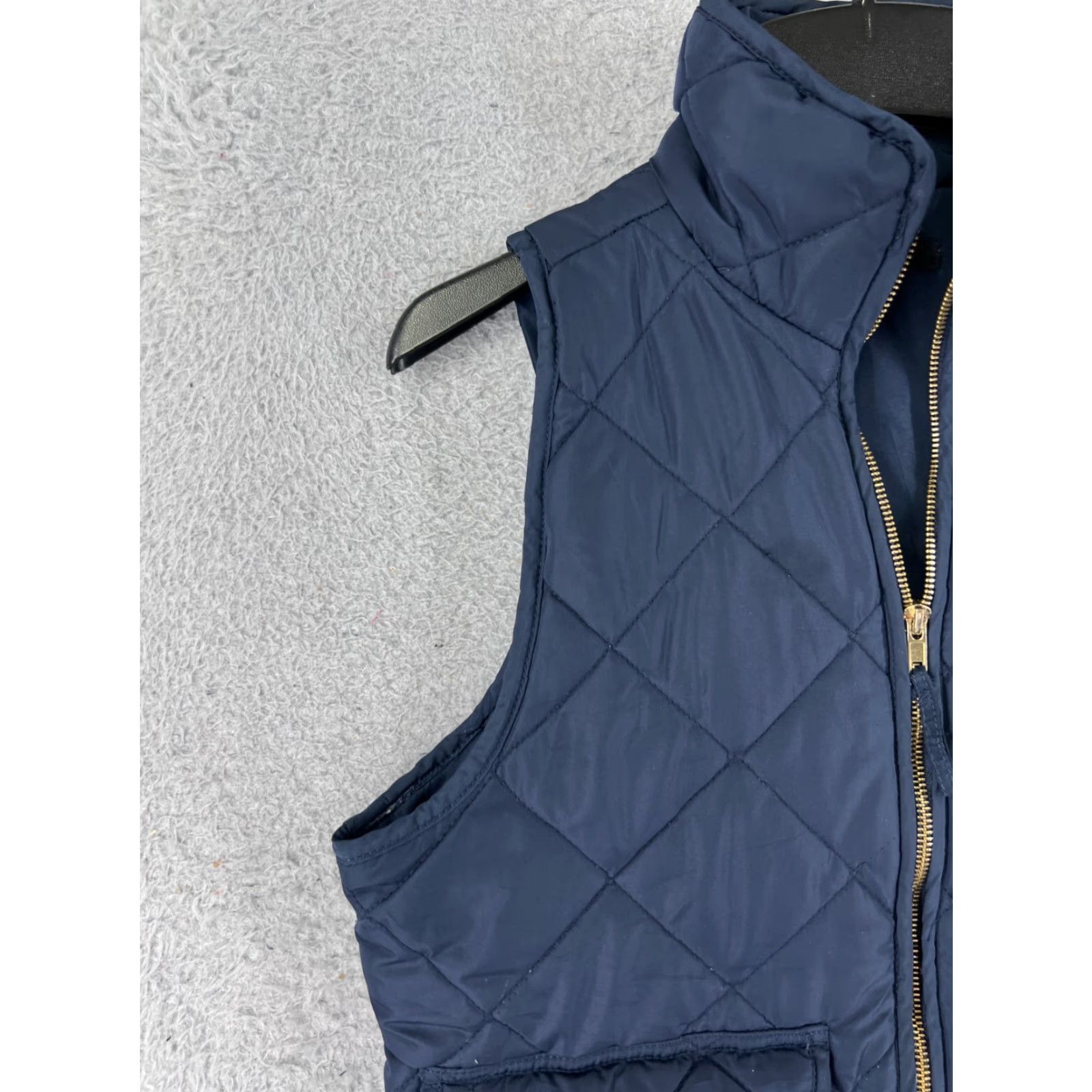 Vintage Quinn Vest Womens Blue Medium Full Zip 100% Polyester Quilted Pockets Mock Neck Size M / US 6-8 / IT 42-44 - 7 Thumbnail