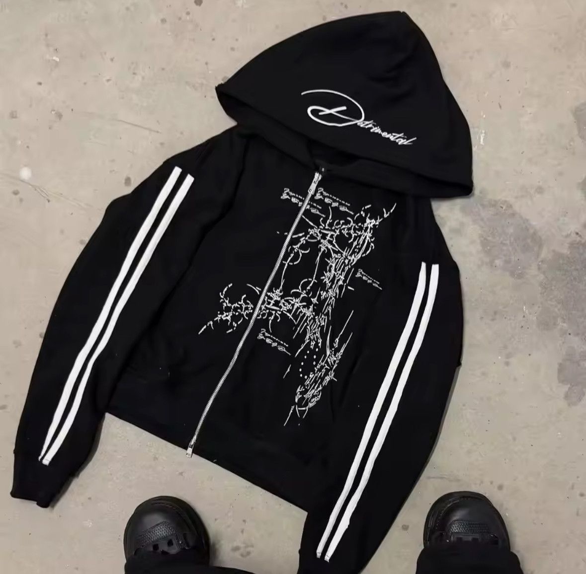 Other High Street Fashion Punk Y2K Dark Style Sportwear Hoodies Size US M / EU 48-50 / 2 - 1 Thumbnail