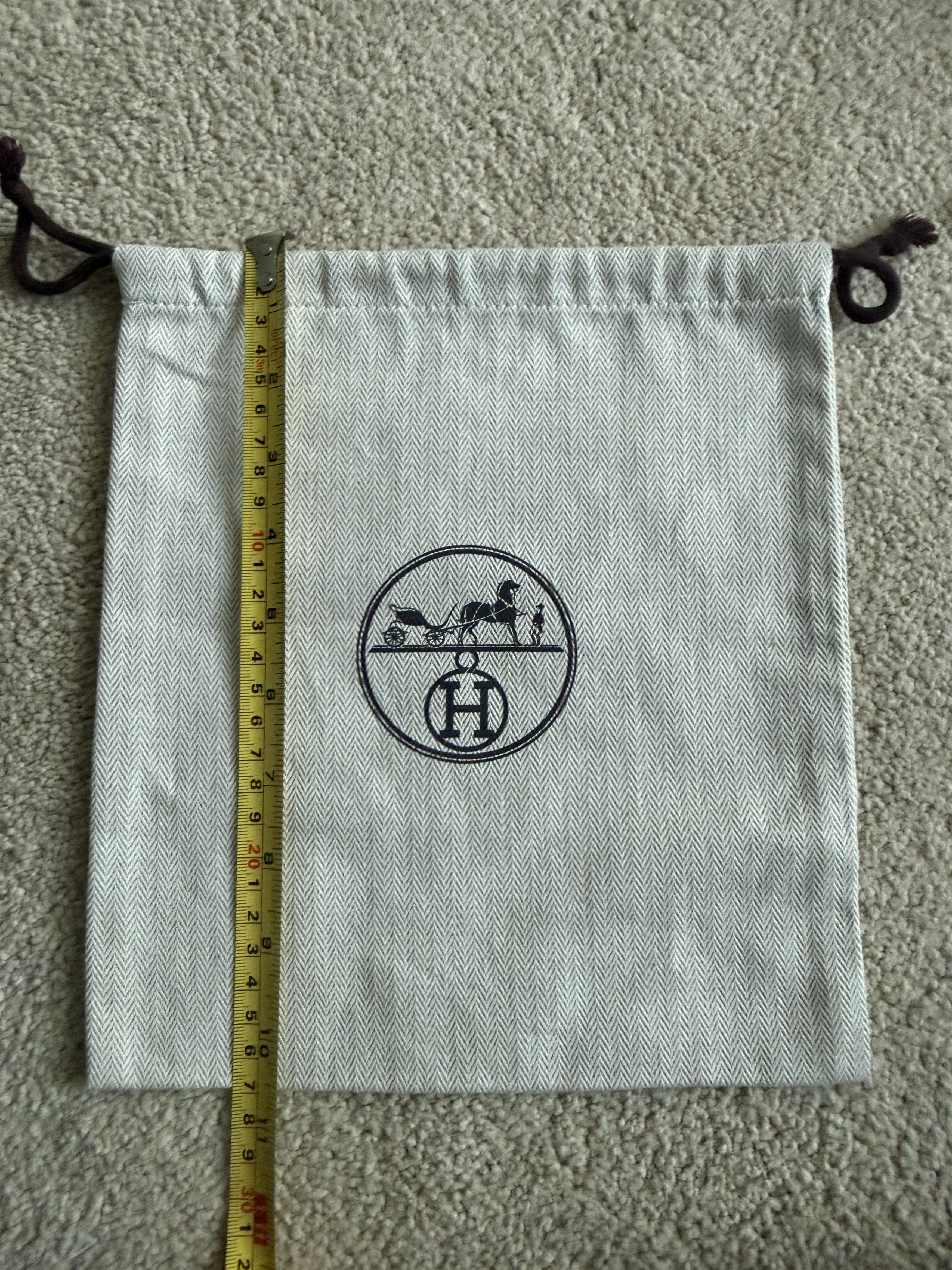 Hermes Authentic Hermes Herringbone Tweed Drawstring Storage Size ONE SIZE - 1 Thumbnail