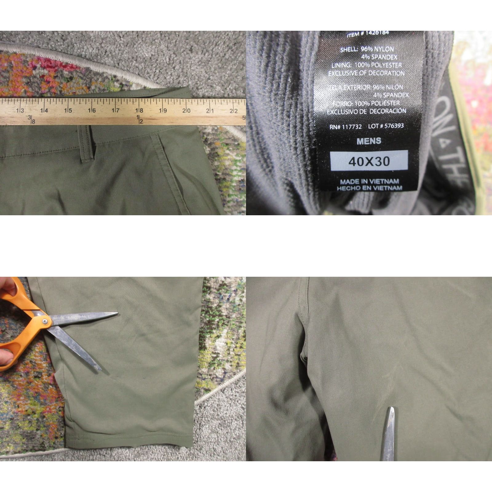 Vintage Gerry Mens Venture Fleece Lined Stretch Comfort Pant 40x30 Green Water Repellent Weather-Resistant Outdoor Hiking Pants Mens Regular 40 Green Size US 40 / EU 56 - 8 Thumbnail