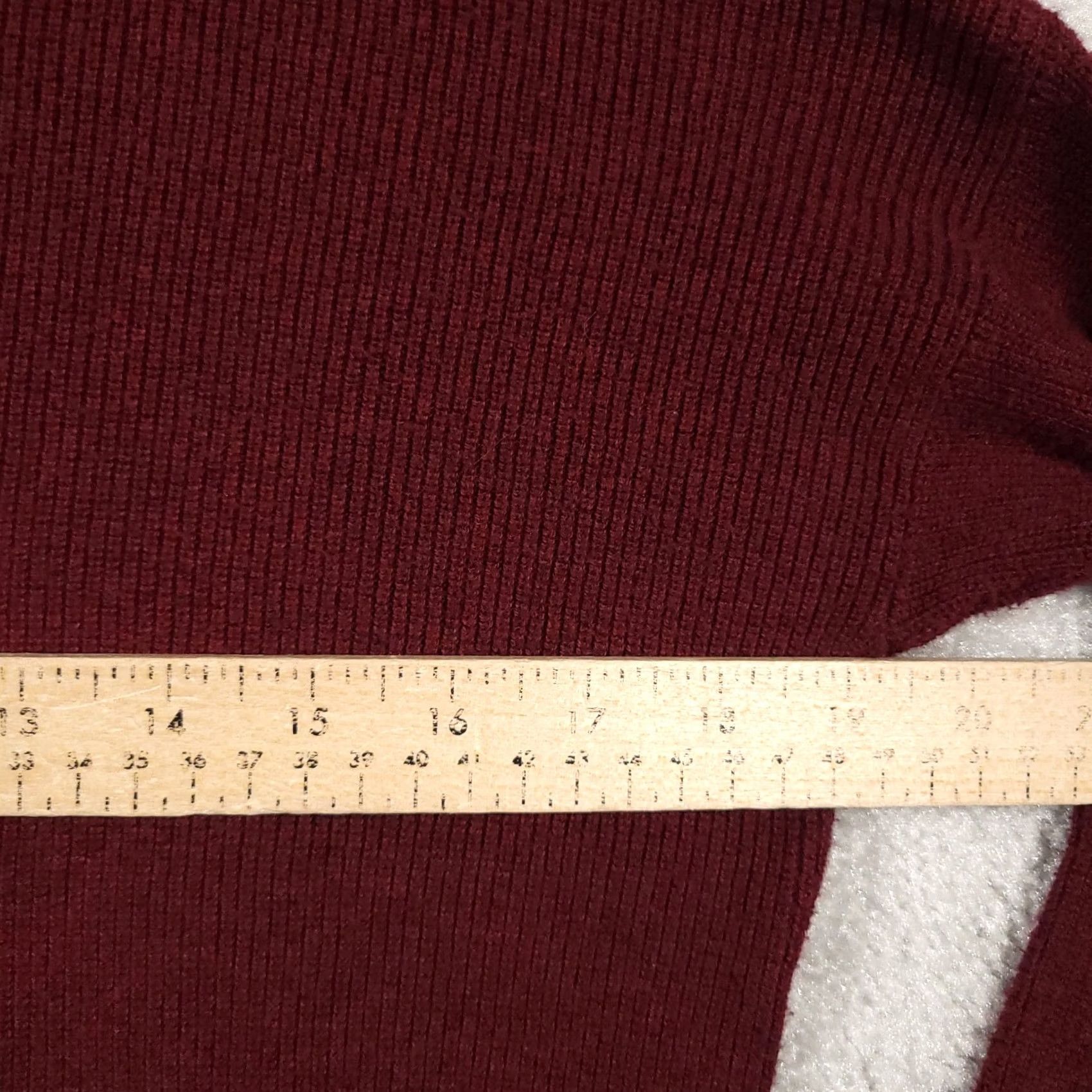 American Eagle Outfitters American Eagle Outfitters Sweater Women's XS Burgundy Mock Neck Pullover Casual Knit Lightweight Long Sleeve Size XS / US 0-2 / IT 36-38 - 6 Thumbnail