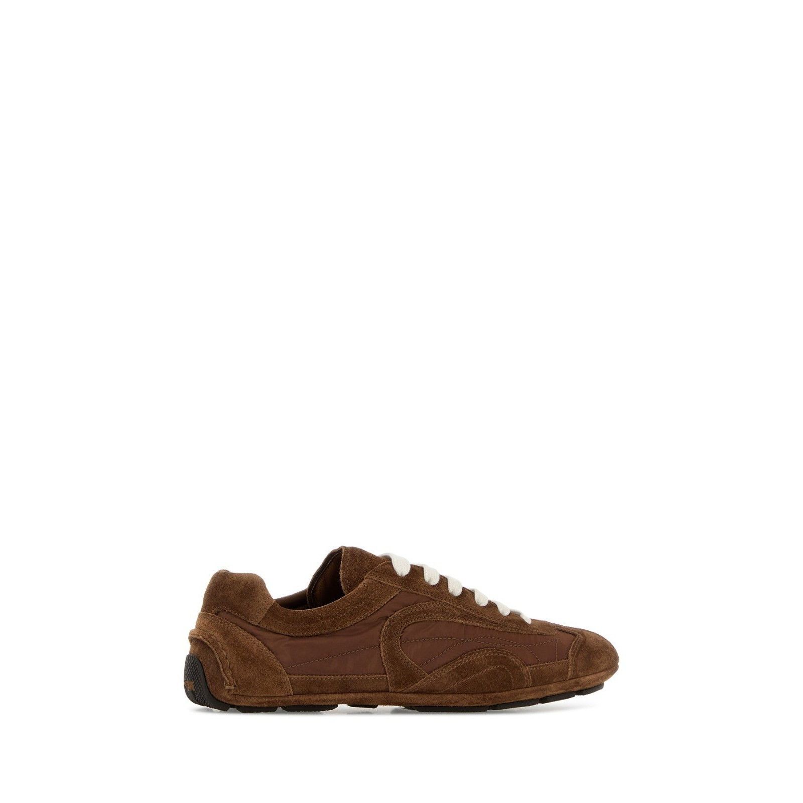 PRADA Montecarlo $1120 Palisander Suede/Re-Nylon Sneakers Ne