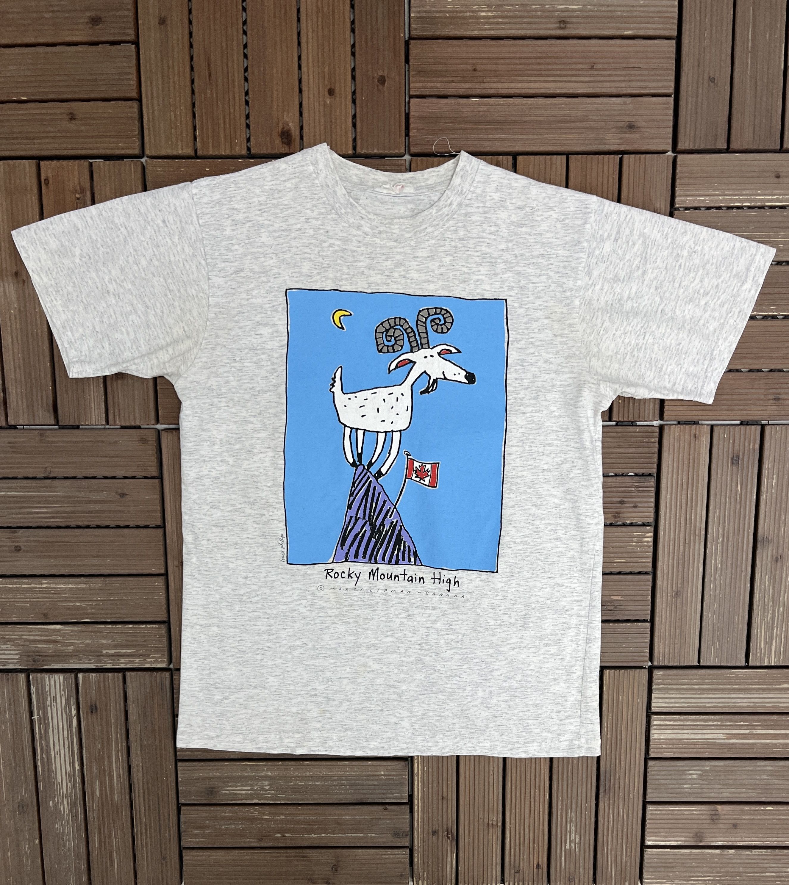 Vintage Rocky Mountain High Vintage Grey T-Shirt Tee Size US M / EU 48-50 / 2 - 1 Thumbnail