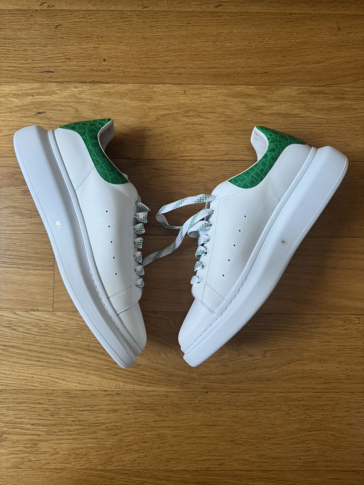Alexander McQueen Alexander McQueen Green Snakeskin Sneaker Size US 15 / EU 48 - 5 Thumbnail