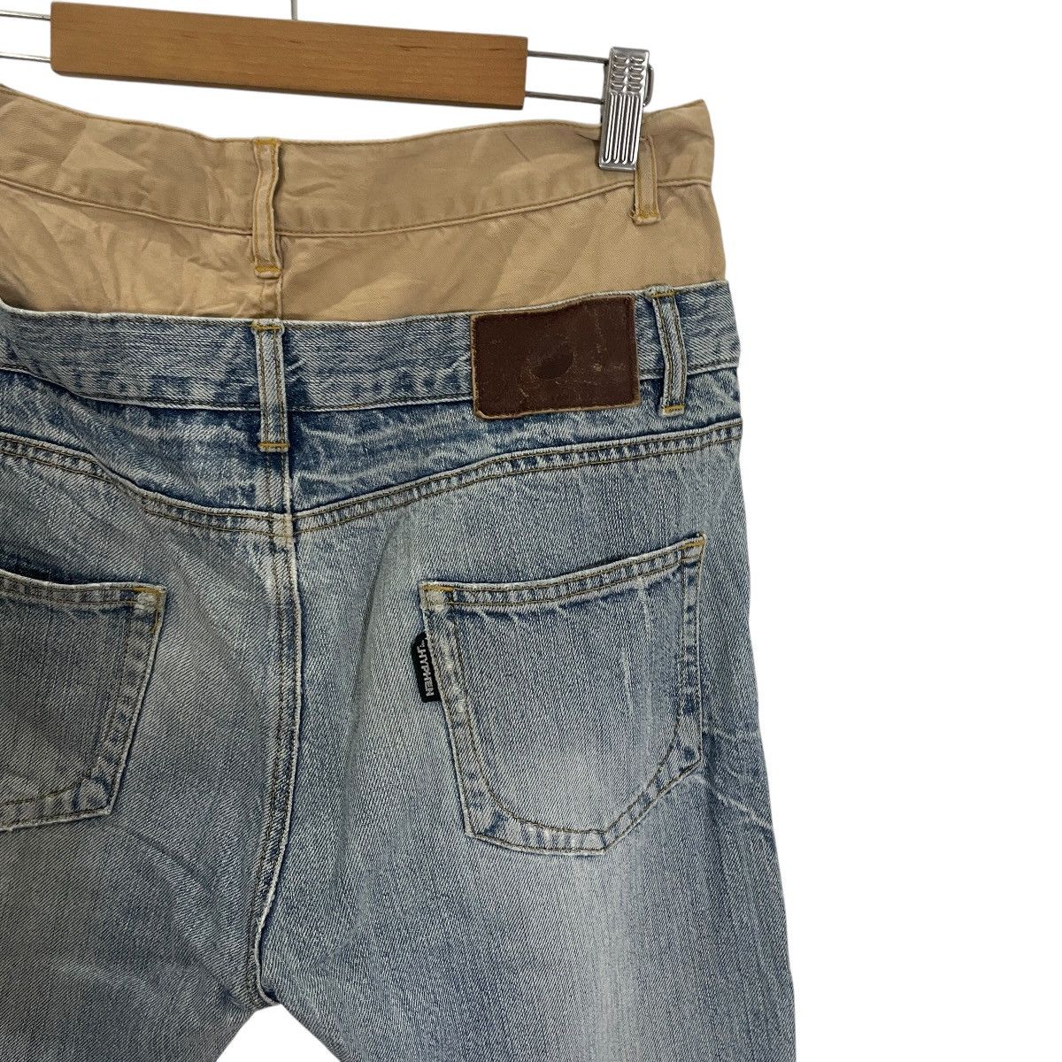 20471120 Vintage Ehyphenwork Gallery Double Waist Distressed Denim Size US 29 - 10 Thumbnail